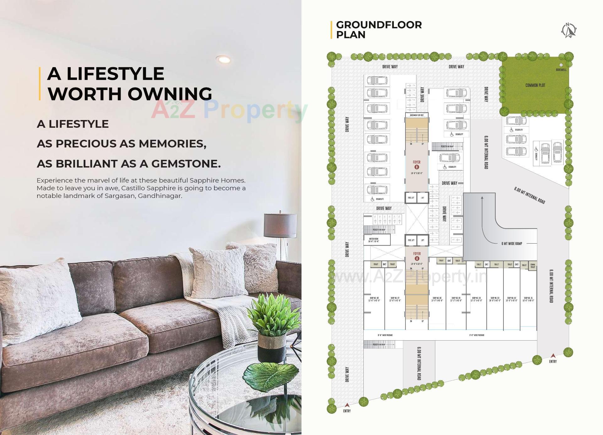 Layout of real estate project Callisto Sapphire located at Saragasan, Gandhinagar, Gujarat
