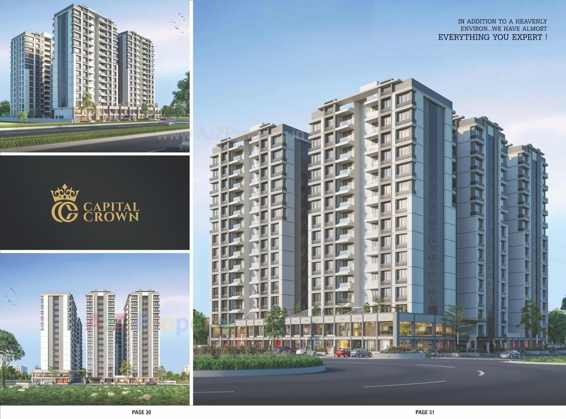 3D Elevation of real estate project Capital Crown located at Gandhinagar, Gandhinagar, Gujarat