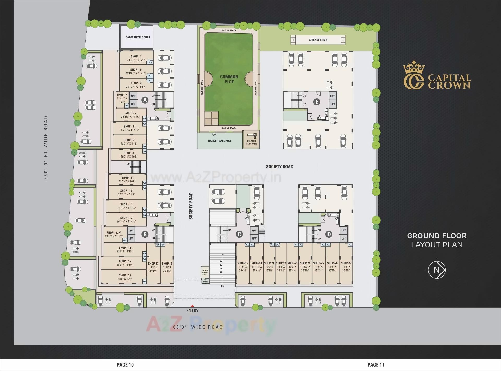Layout of real estate project Capital Crown located at Gandhinagar, Gandhinagar, Gujarat