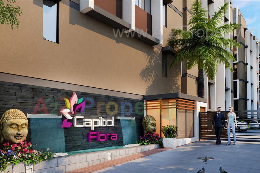 3D Elevation of real estate project Capitol Flora Capitol Icon located at Sargasan, Gandhinagar, Gujarat