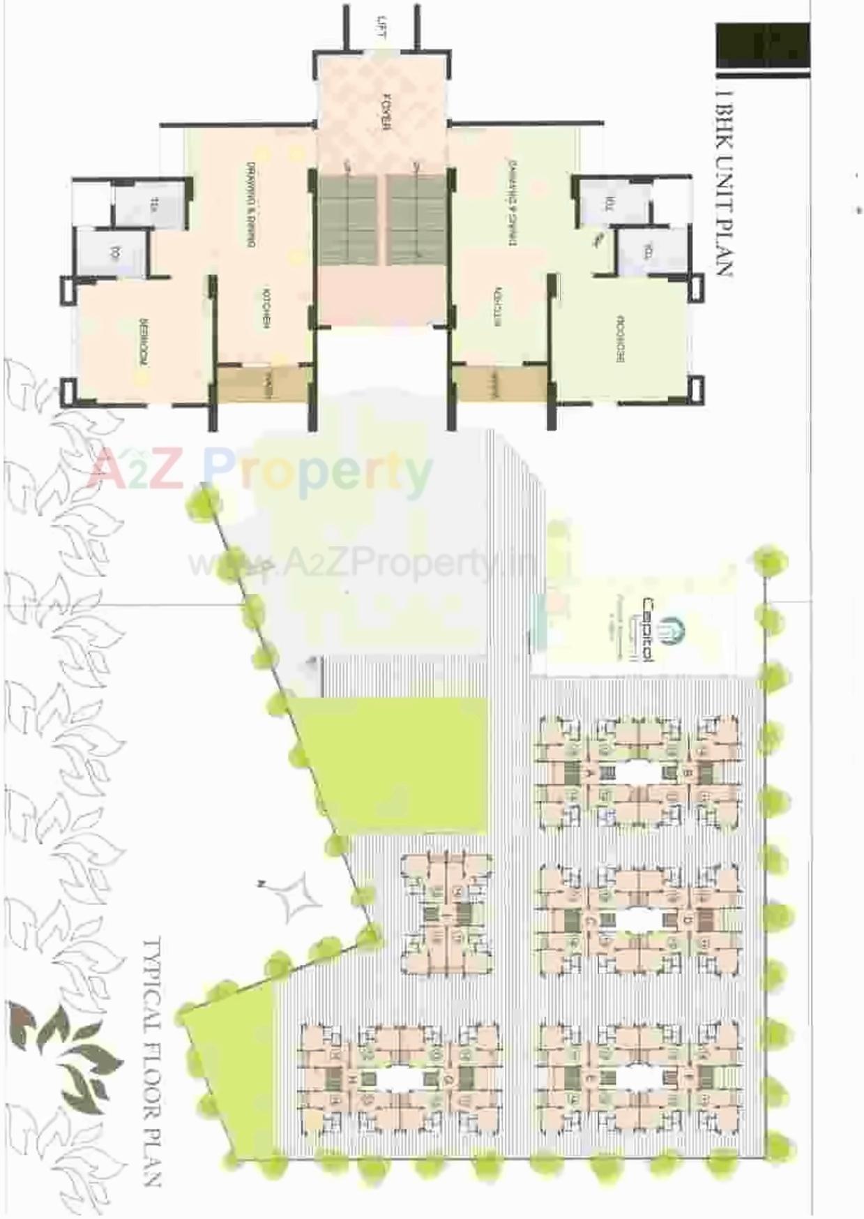 Layout of real estate project Capitol Flora Capitol Icon located at Sargasan, Gandhinagar, Gujarat