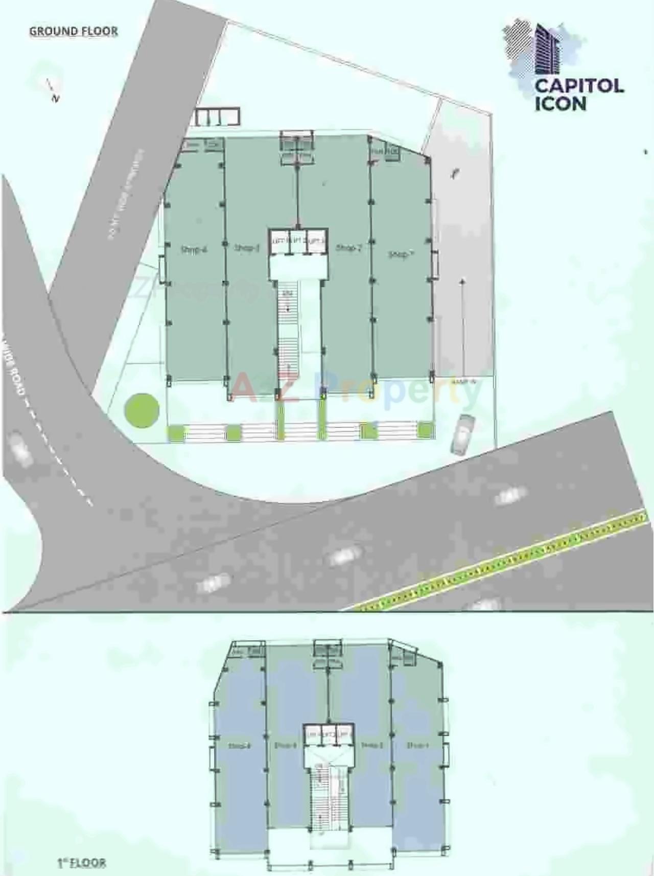 Layout of real estate project Capitol Flora Capitol Icon located at Sargasan, Gandhinagar, Gujarat