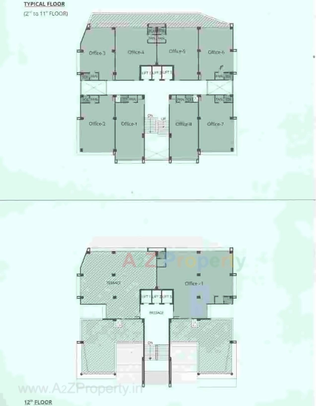 Layout of real estate project Capitol Flora Capitol Icon located at Sargasan, Gandhinagar, Gujarat