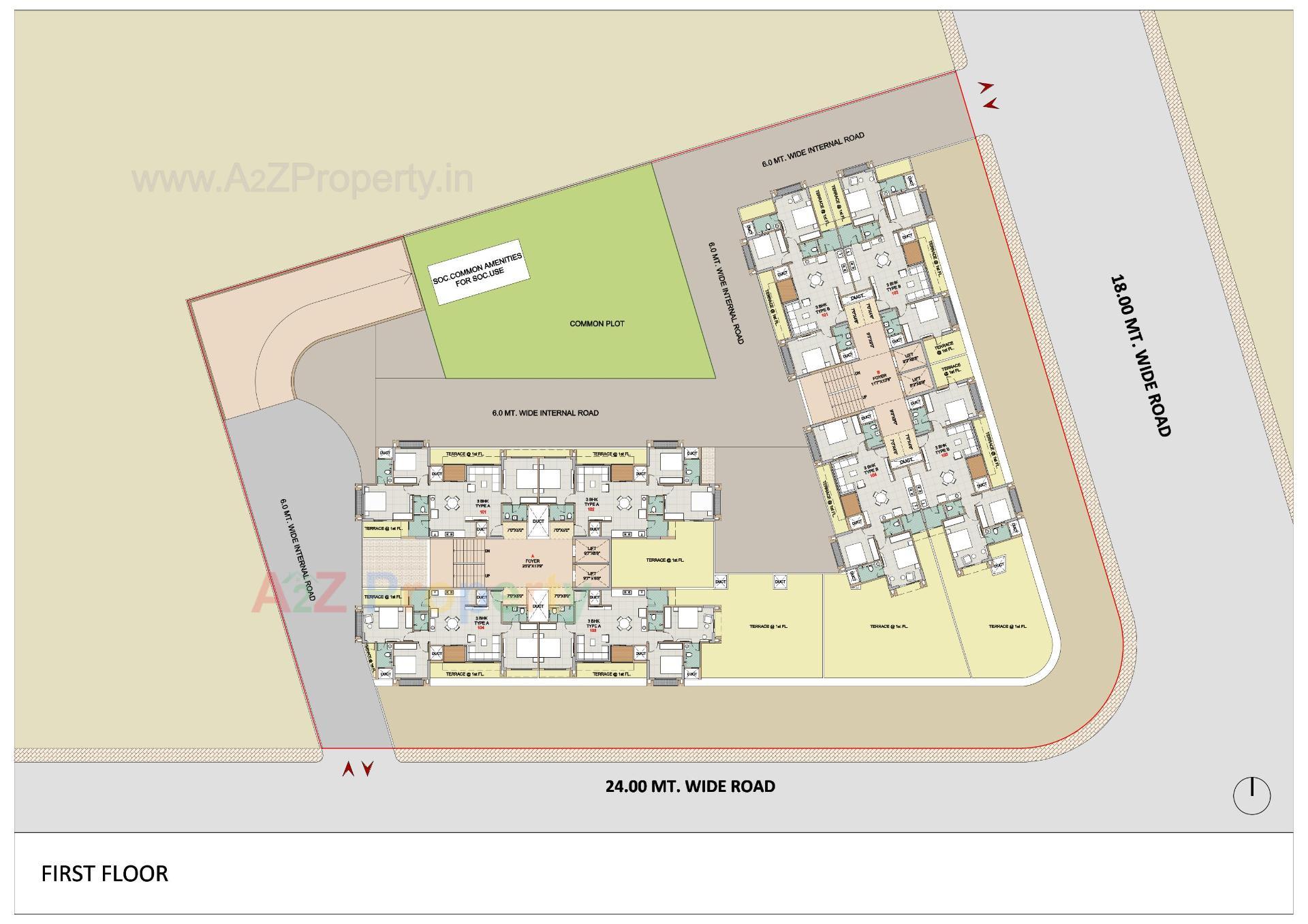 Layout of real estate project Capstone Zuri located at Zundal, Gandhinagar, Gujarat
