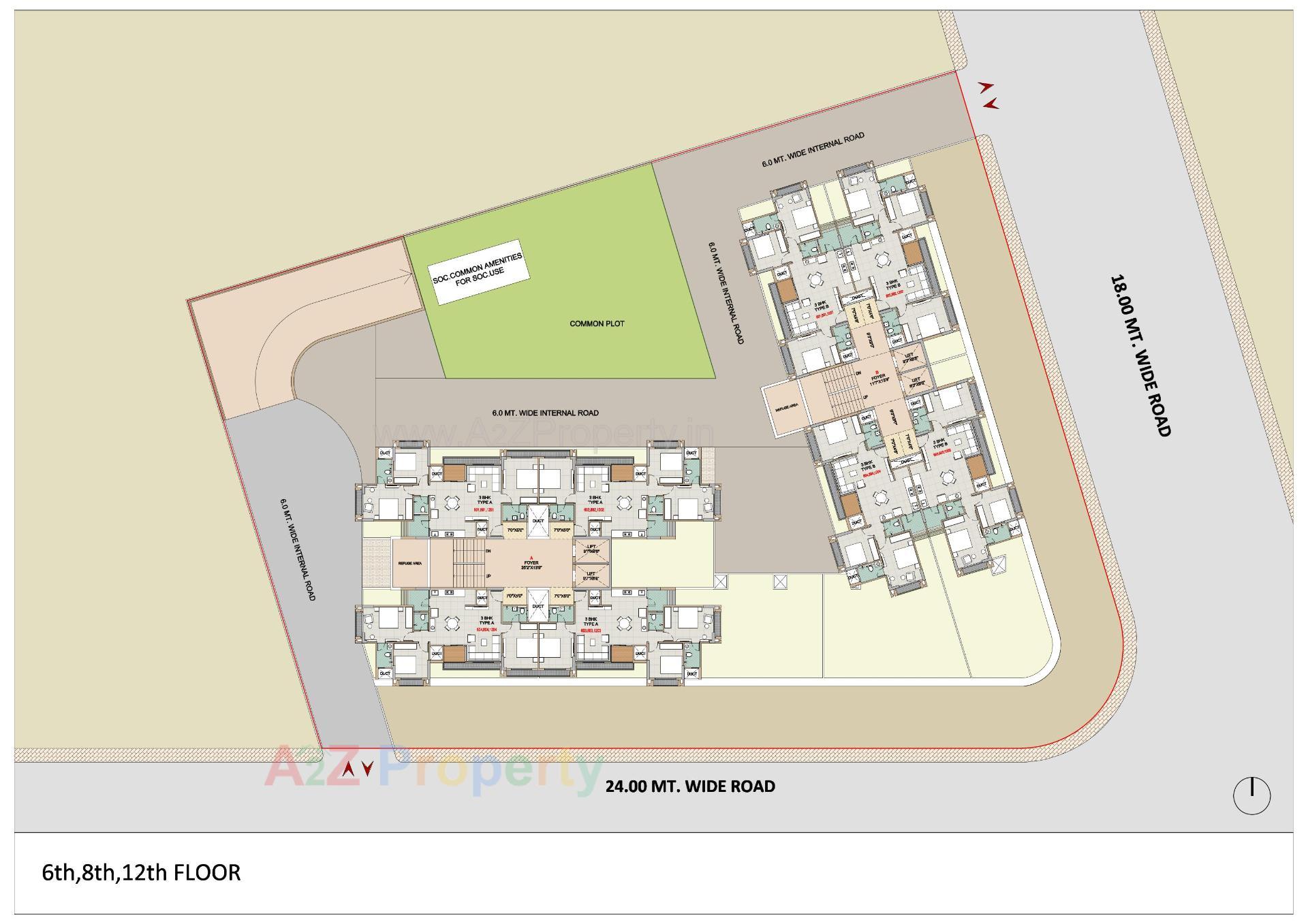 Layout of real estate project Capstone Zuri located at Zundal, Gandhinagar, Gujarat
