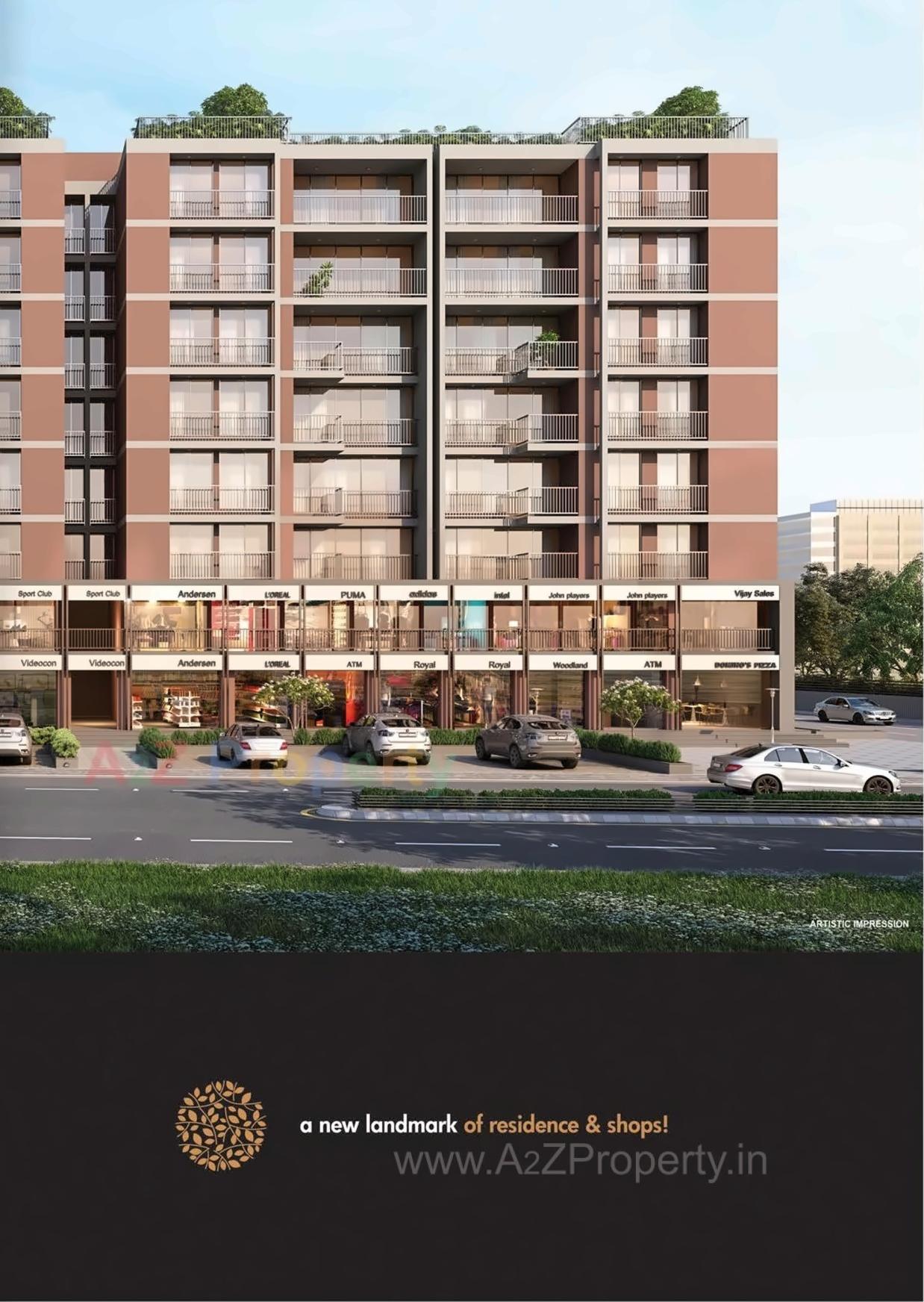 3D Elevation of real estate project Casa The Status located at Zundal, Gandhinagar, Gujarat