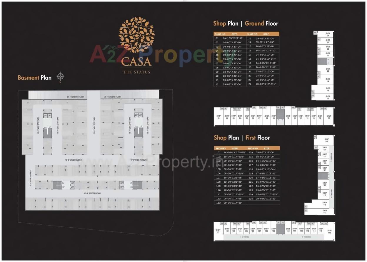 Layout of real estate project Casa The Status located at Zundal, Gandhinagar, Gujarat