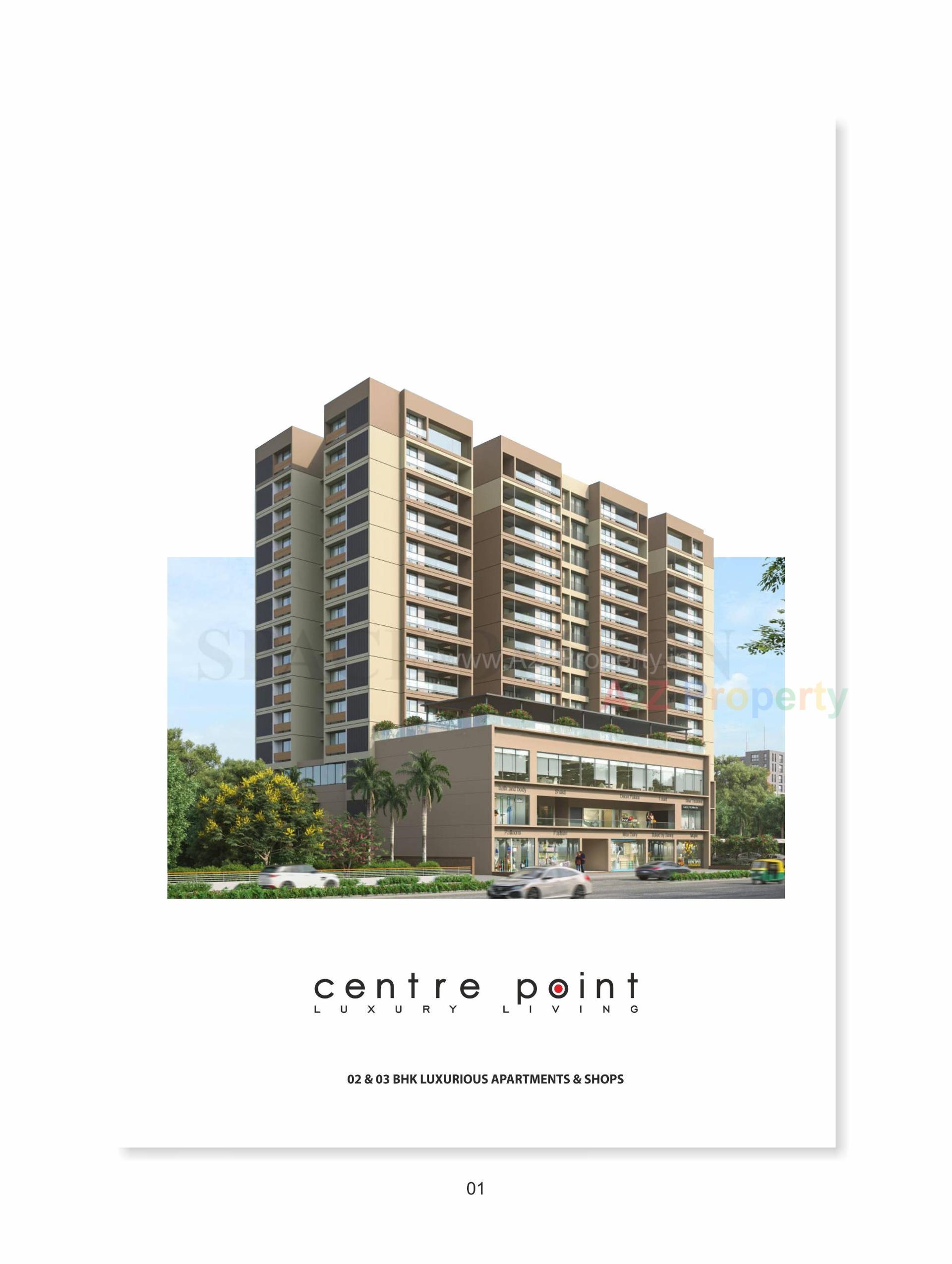 3D Elevation of real estate project Centre Point located at Kudasan, Gandhinagar, Gujarat