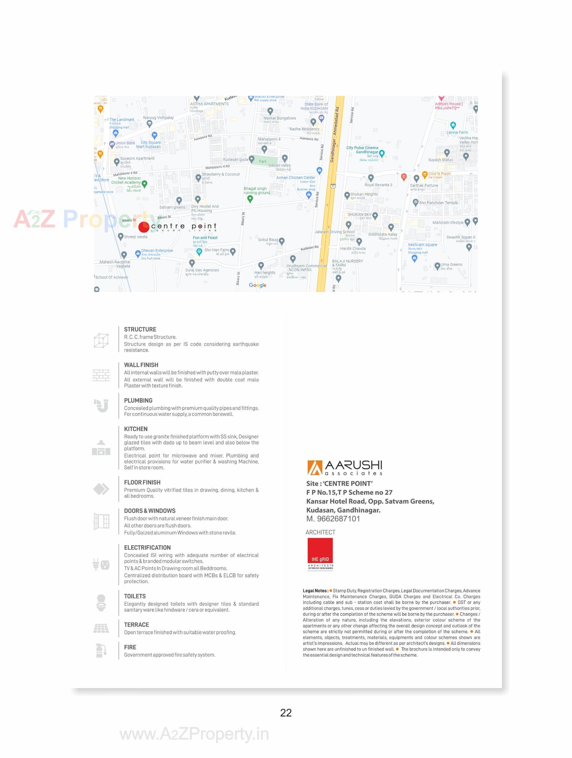  of real estate project Centre Point located at Kudasan, Gandhinagar, Gujarat