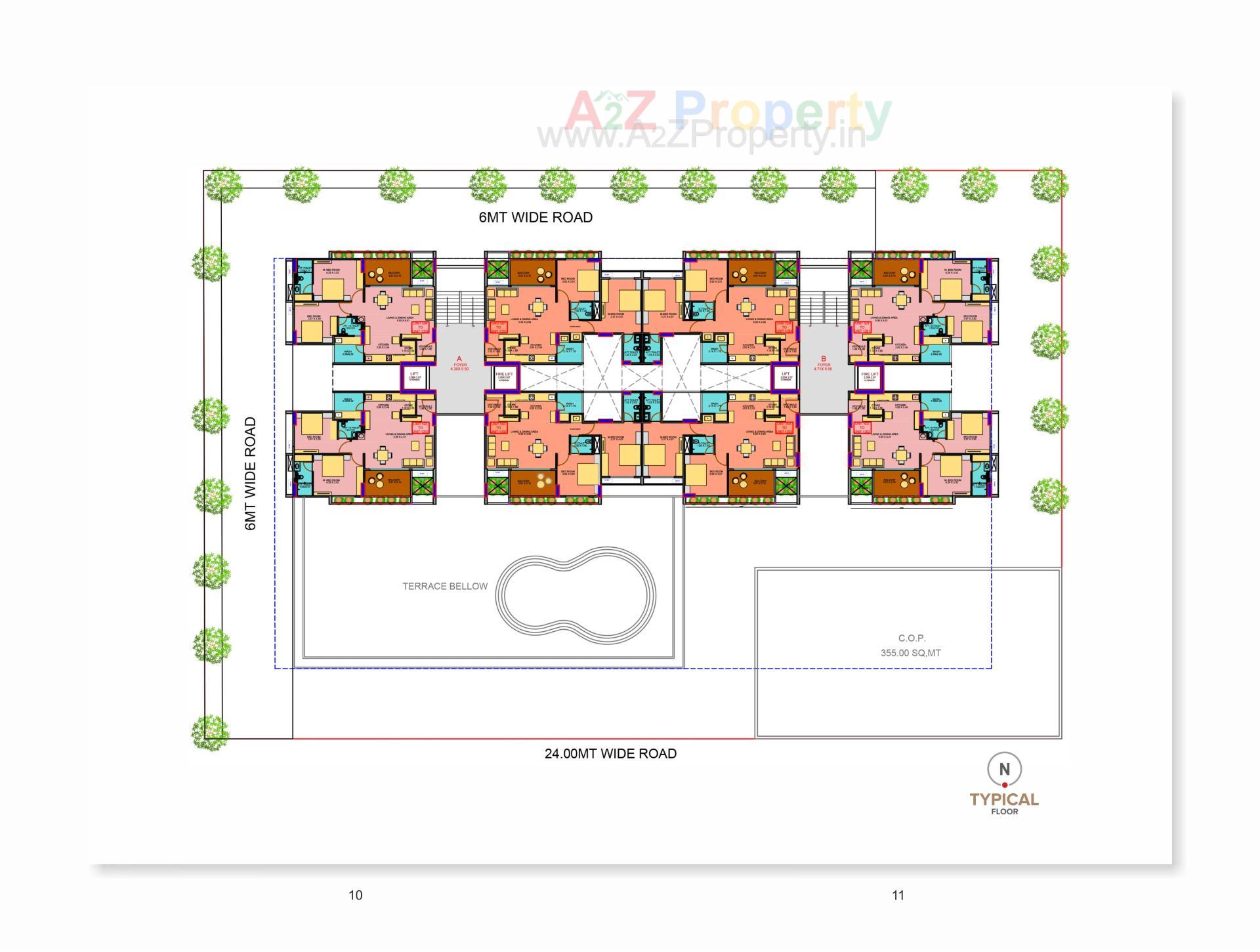 Layout of real estate project Centre Point located at Kudasan, Gandhinagar, Gujarat