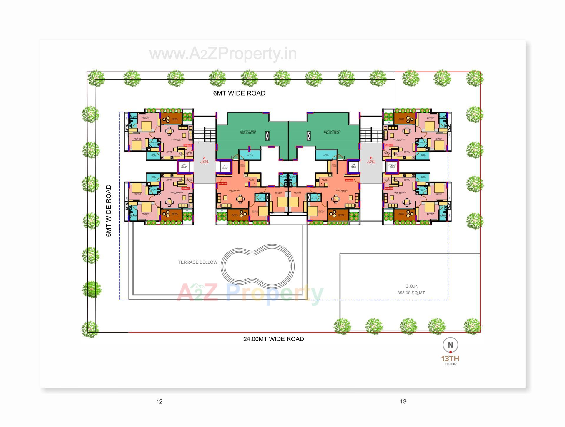 Layout of real estate project Centre Point located at Kudasan, Gandhinagar, Gujarat