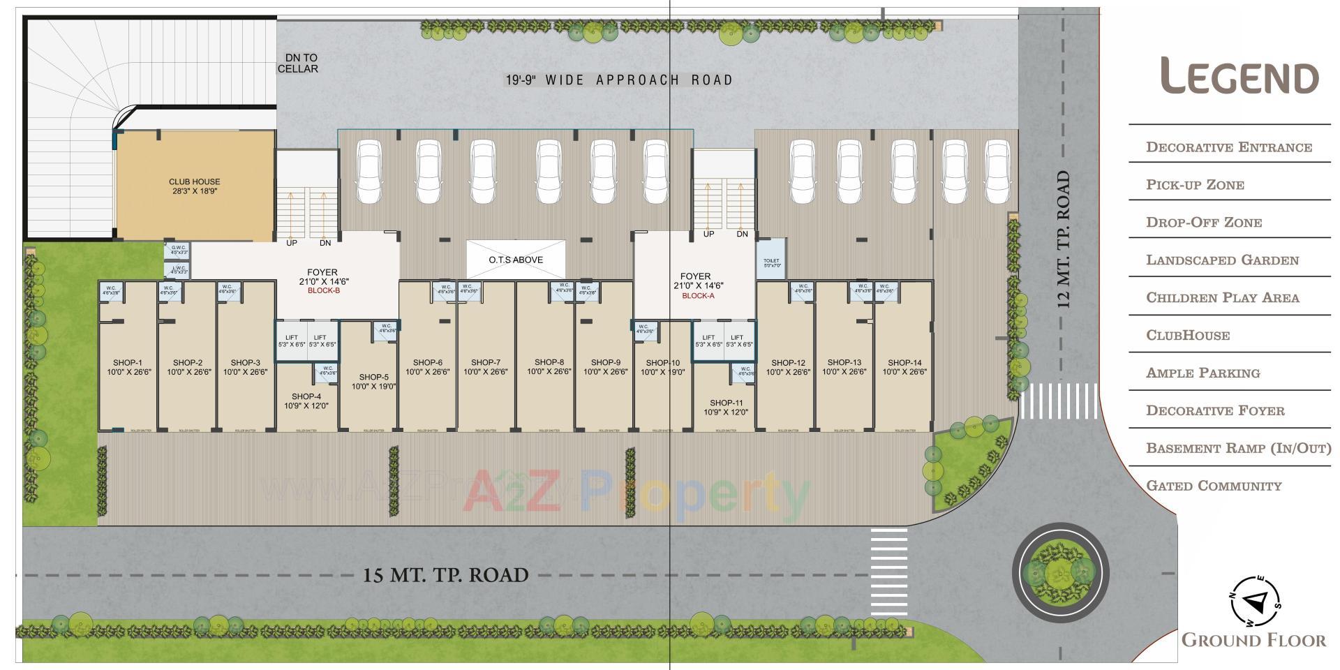 Layout of real estate project Colin Harmony located at Zundal, Gandhinagar, Gujarat