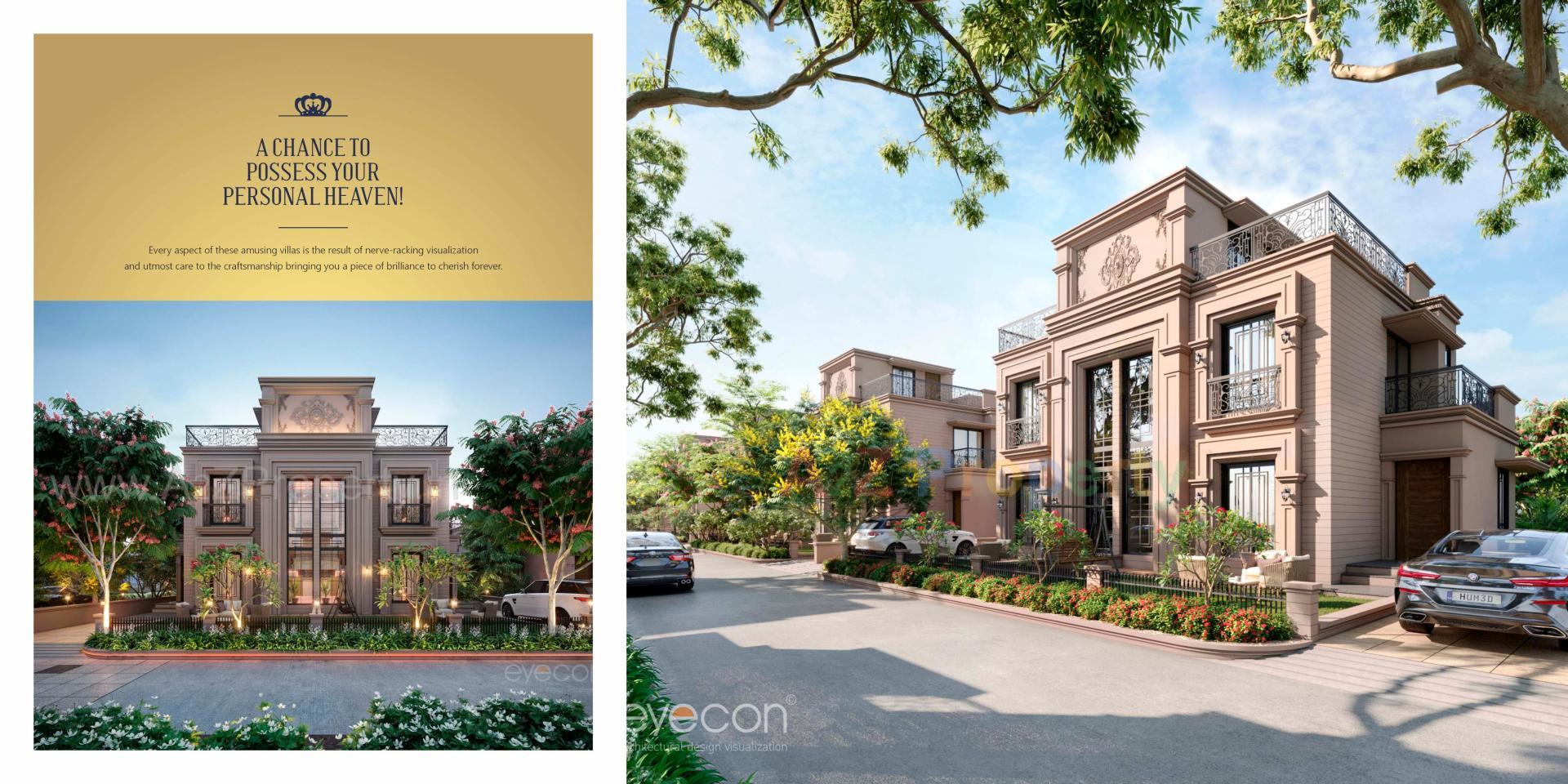 3D Elevation of real estate project Coral Paradise located at Zundal, Gandhinagar, Gujarat