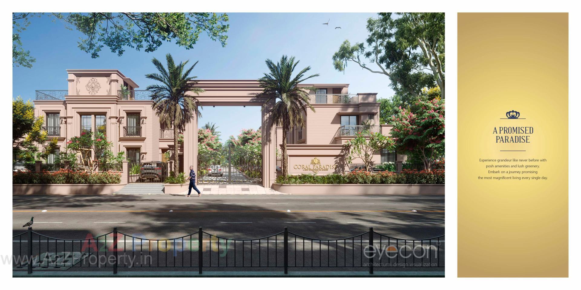 3D Elevation of real estate project Coral Paradise located at Zundal, Gandhinagar, Gujarat