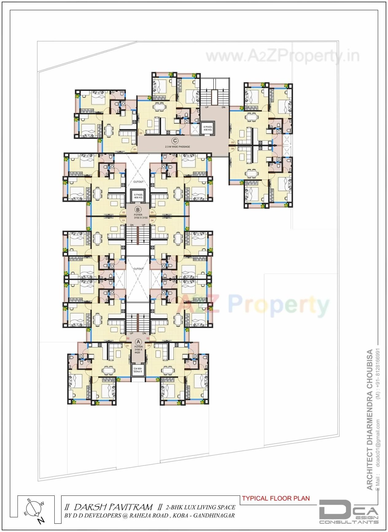 Layout of real estate project Darsh Pavitram located at Koba, Gandhinagar, Gujarat