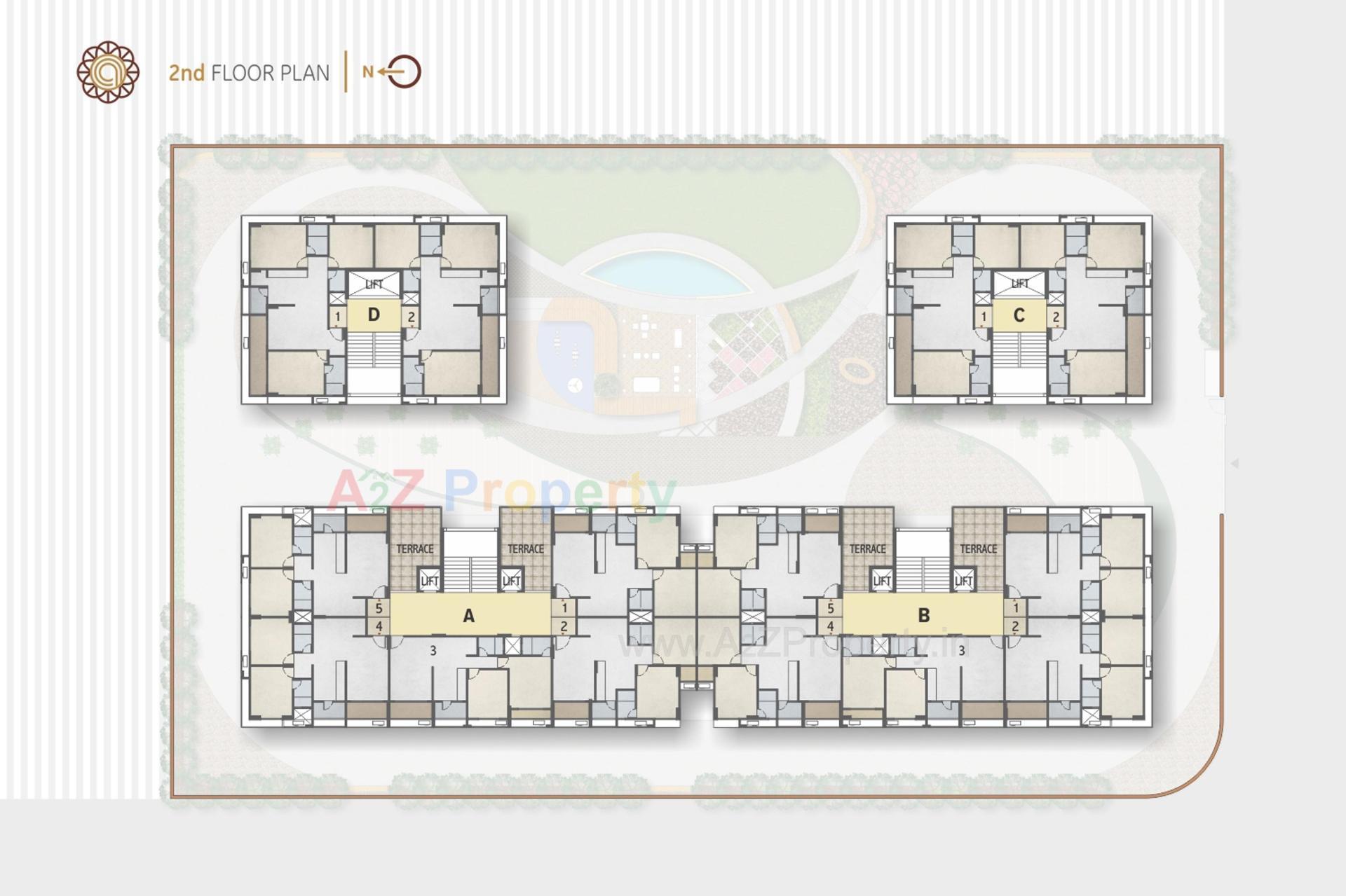 Layout of real estate project Dev Aalay located at Sargasan, Gandhinagar, Gujarat