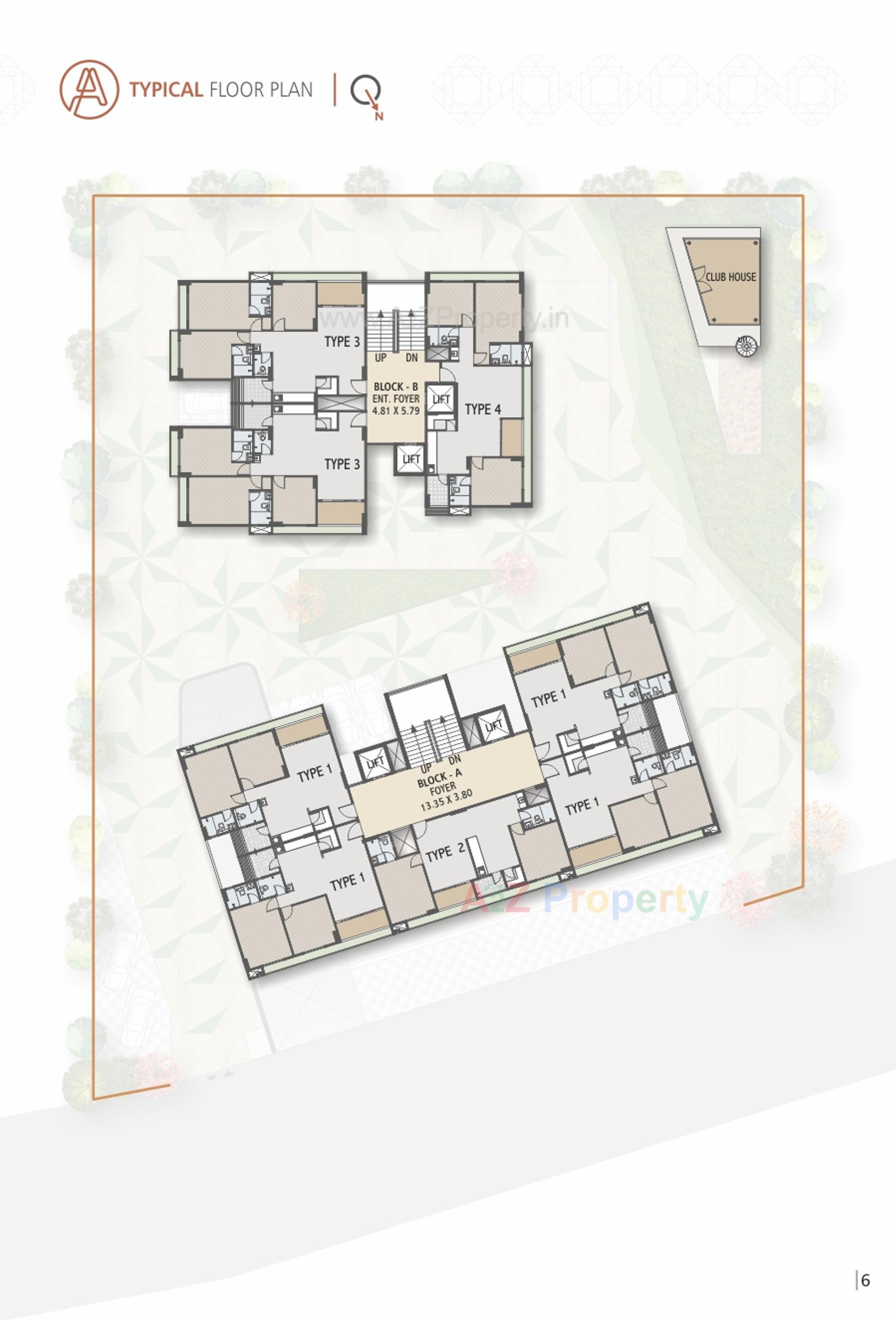 Layout of real estate project Dev Aurum located at Por, Gandhinagar, Gujarat
