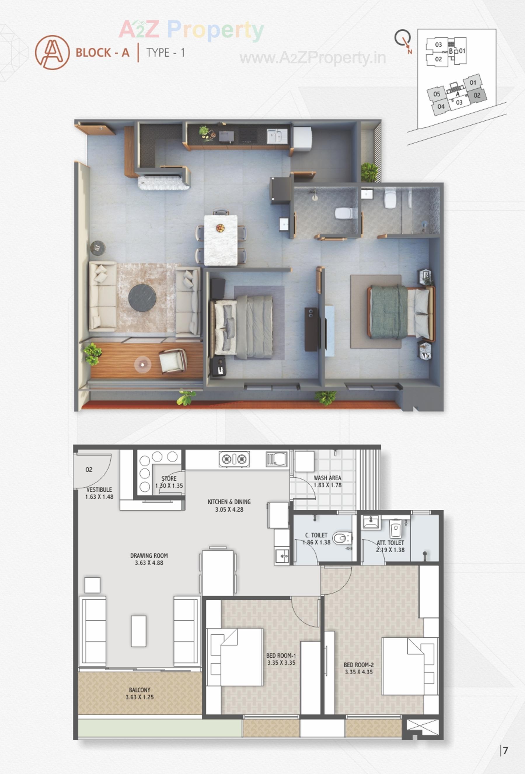 Layout of real estate project Dev Aurum located at Por, Gandhinagar, Gujarat