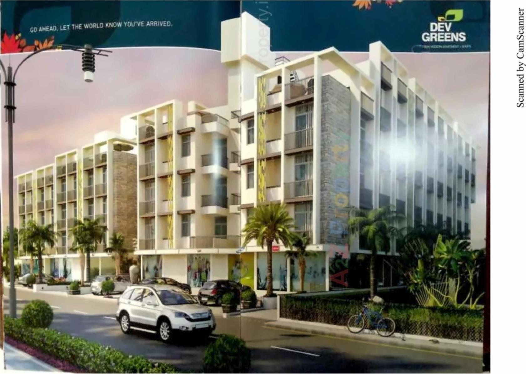 3D Elevation of real estate project Dev Greens (dev Projects) located at Pethapur, Gandhinagar, Gujarat