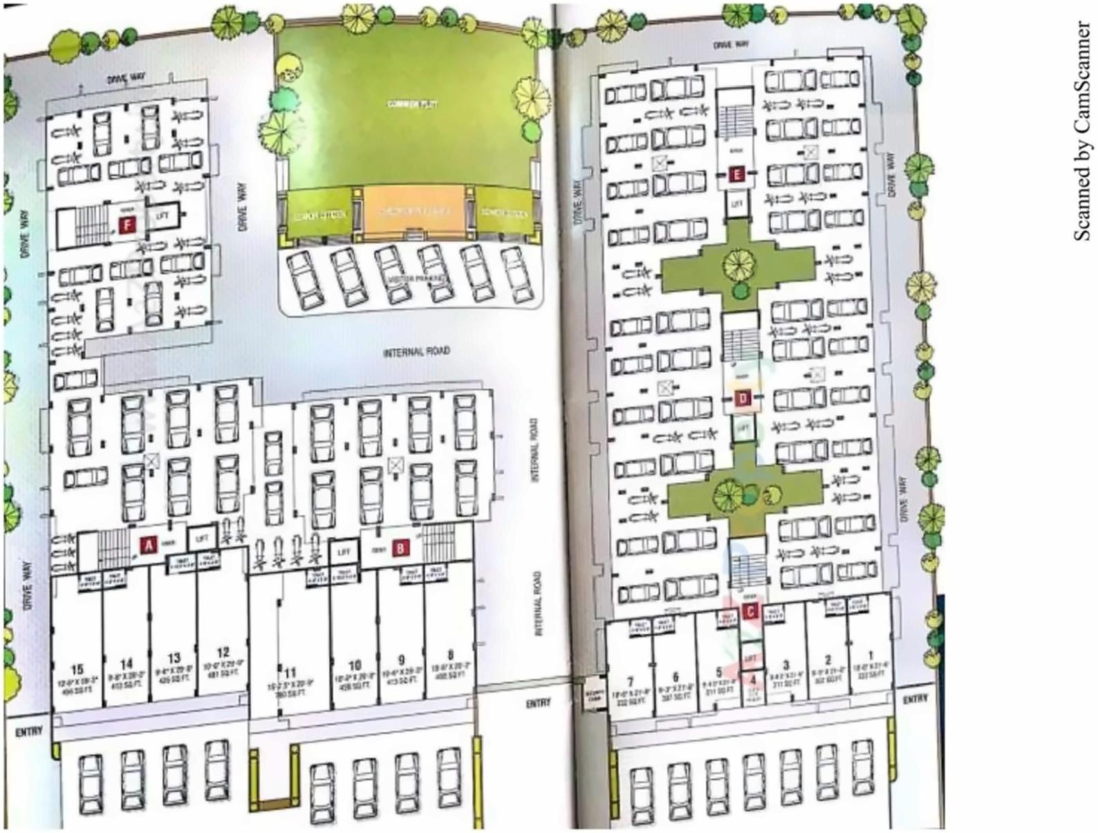 Layout of real estate project Dev Greens (dev Projects) located at Pethapur, Gandhinagar, Gujarat