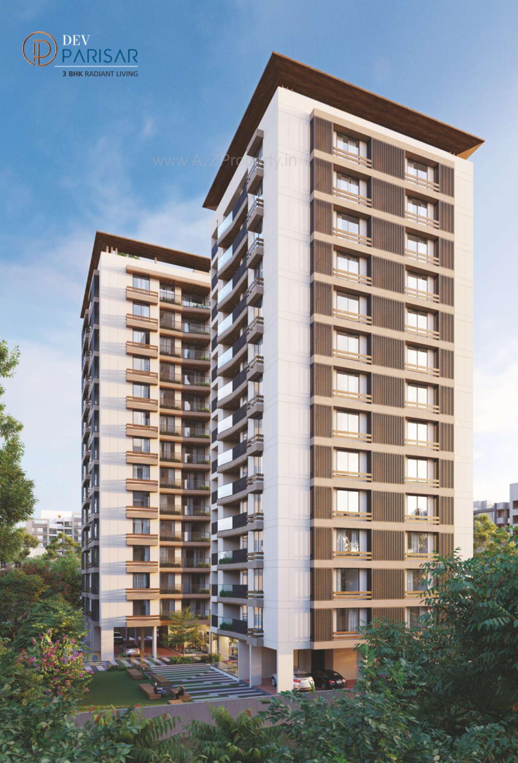 3D Elevation of real estate project Dev Parisar located at Por, Gandhinagar, Gujarat