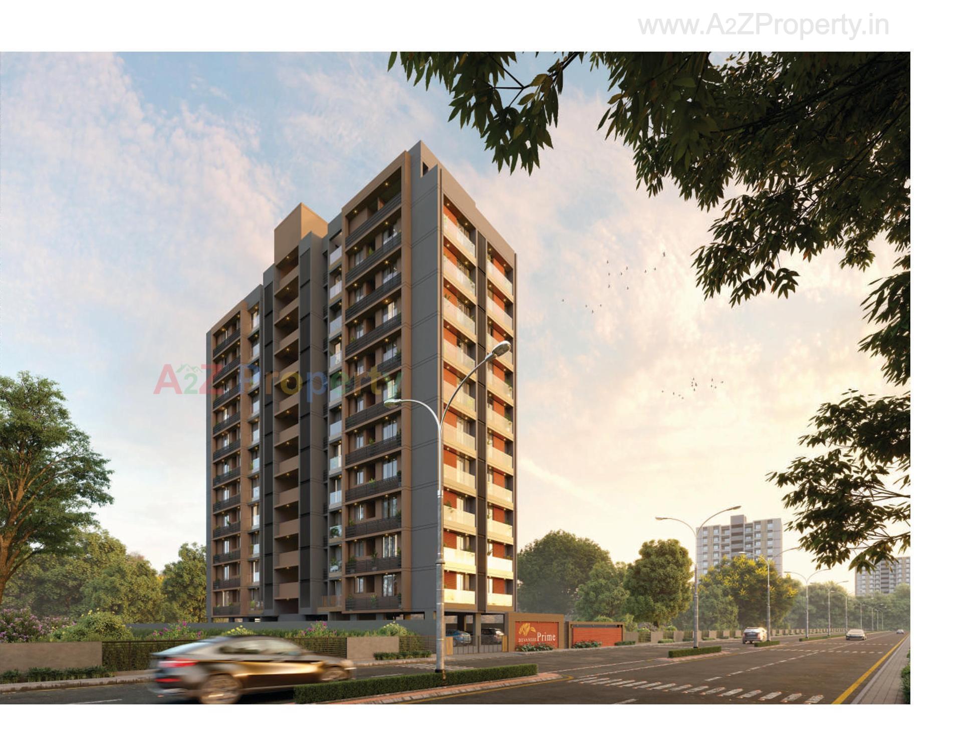 3D Elevation of real estate project Devanshi Prime located at Raysan, Gandhinagar, Gujarat