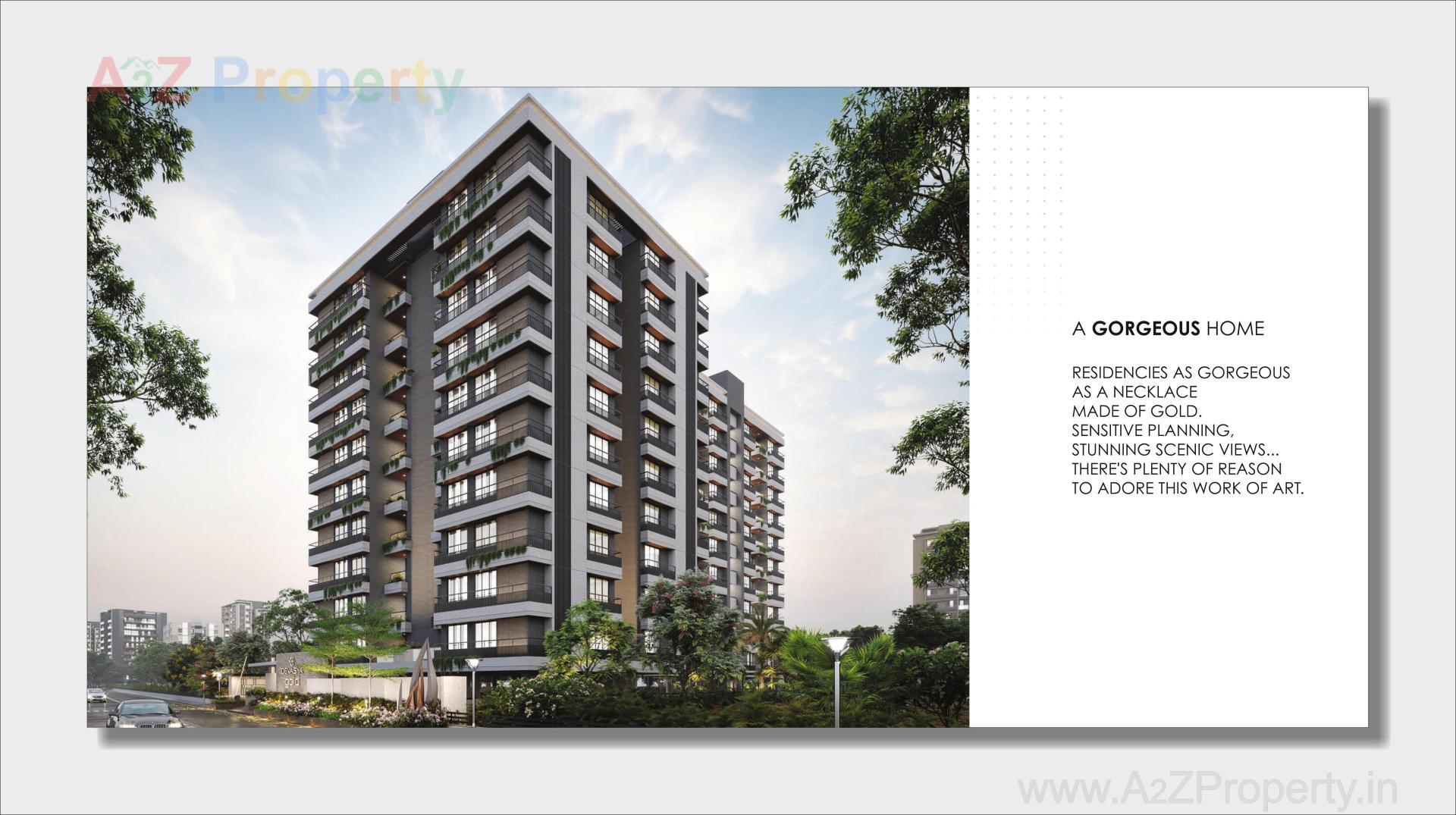 3D Elevation of real estate project Devasya Gold located at Koba, Gandhinagar, Gujarat