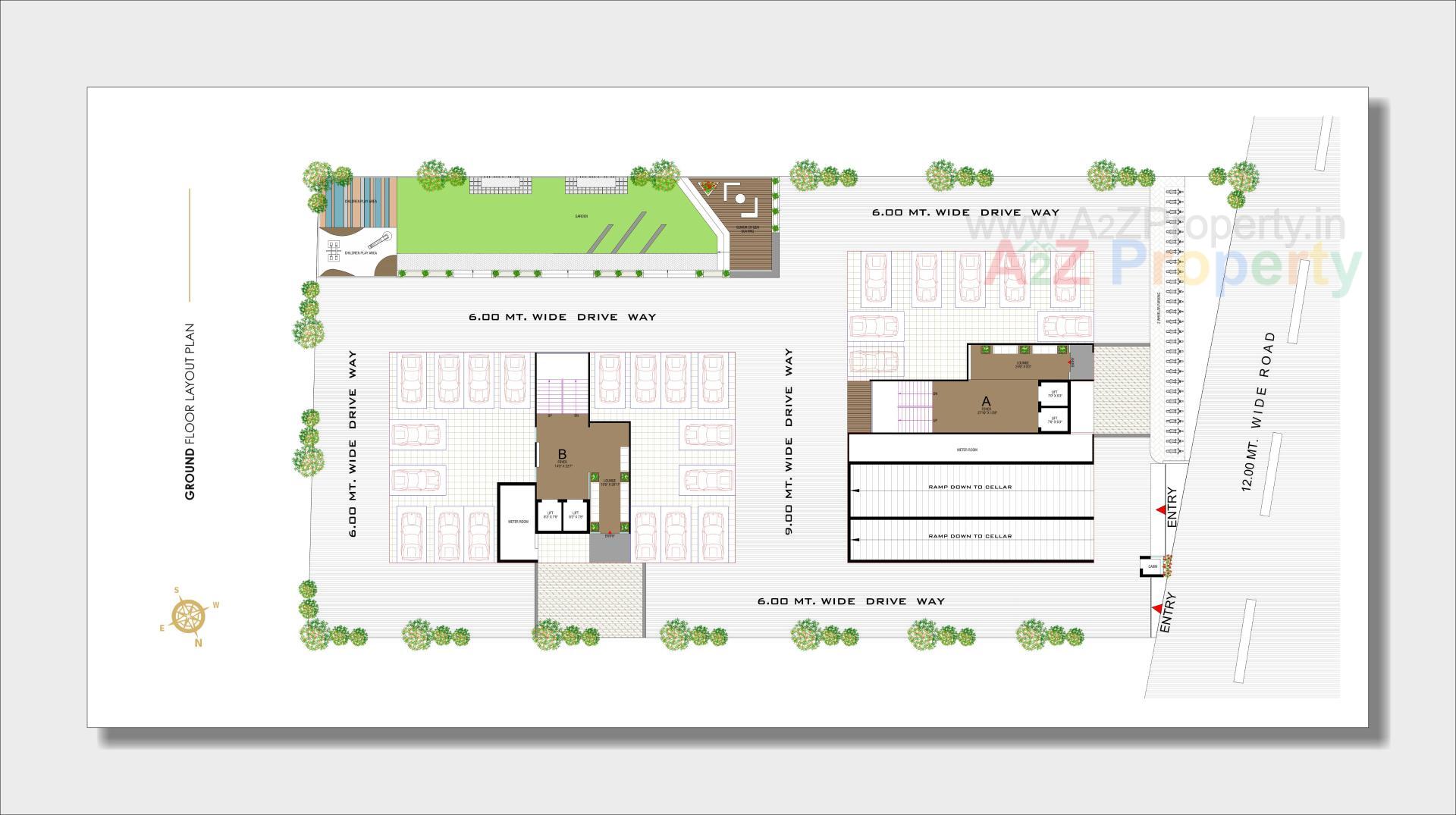 Layout of real estate project Devasya Gold located at Koba, Gandhinagar, Gujarat
