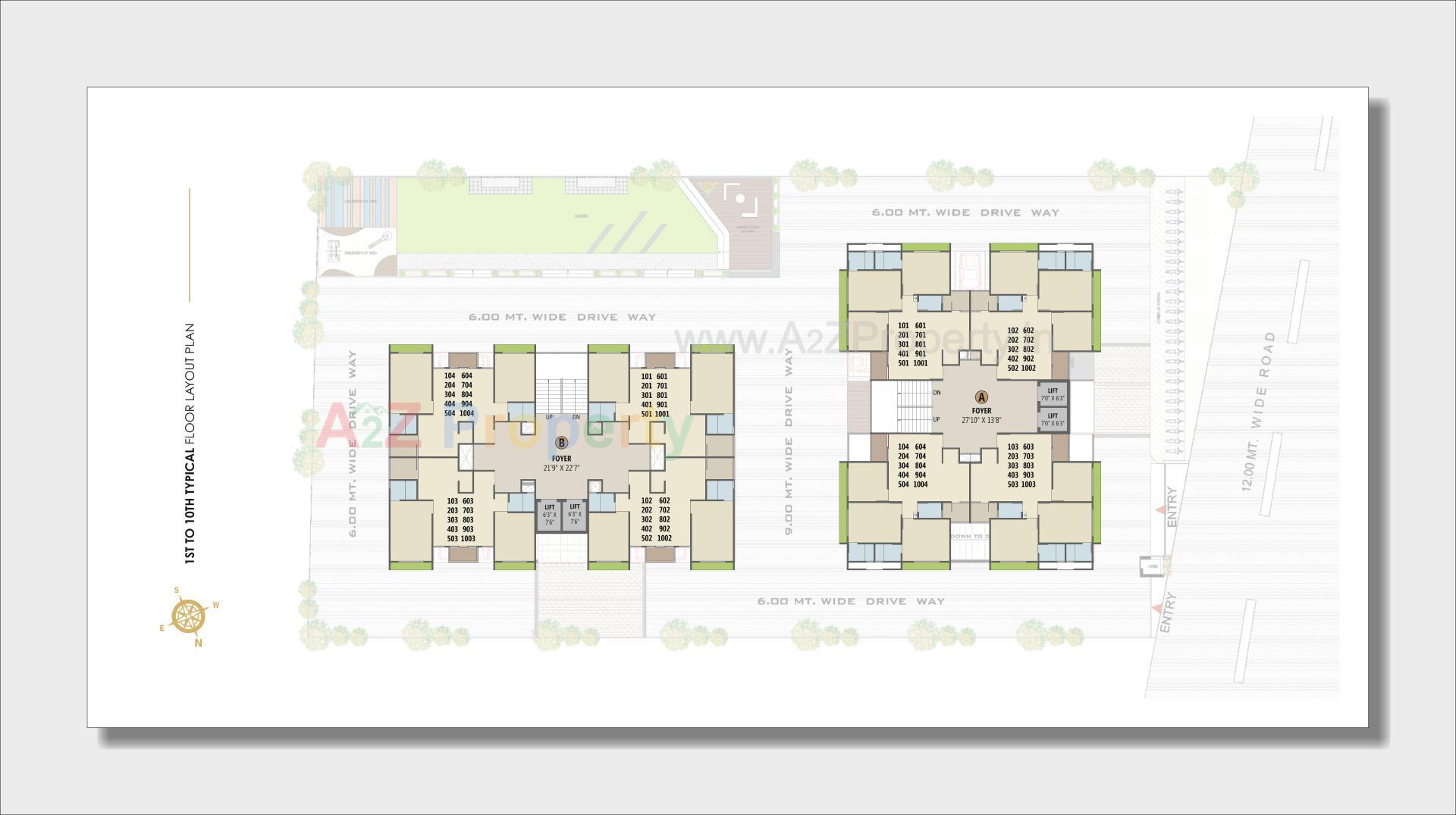 Layout of real estate project Devasya Gold located at Koba, Gandhinagar, Gujarat
