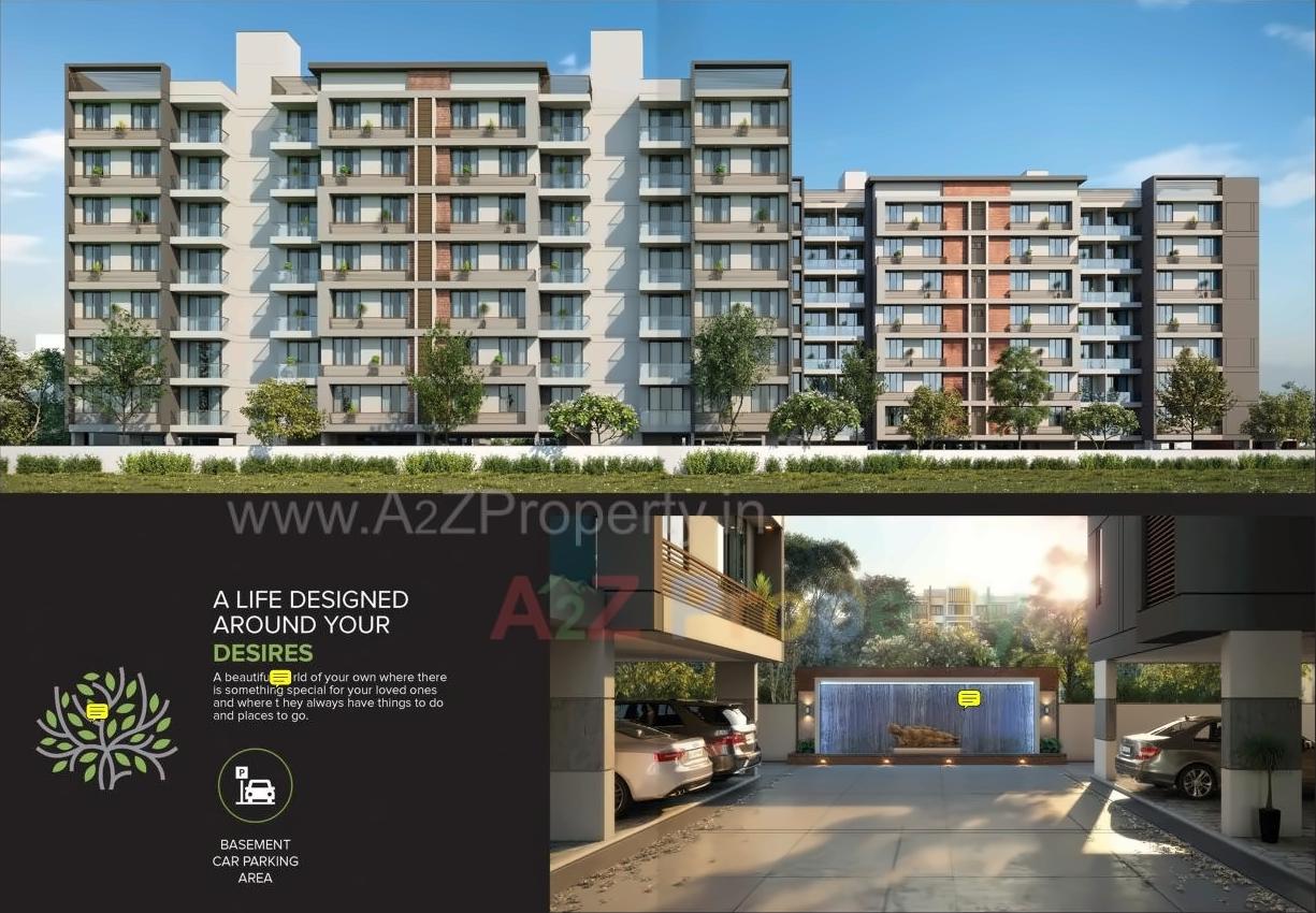 3D Elevation of real estate project Devgram Residency located at Chiloda, Gandhinagar, Gujarat