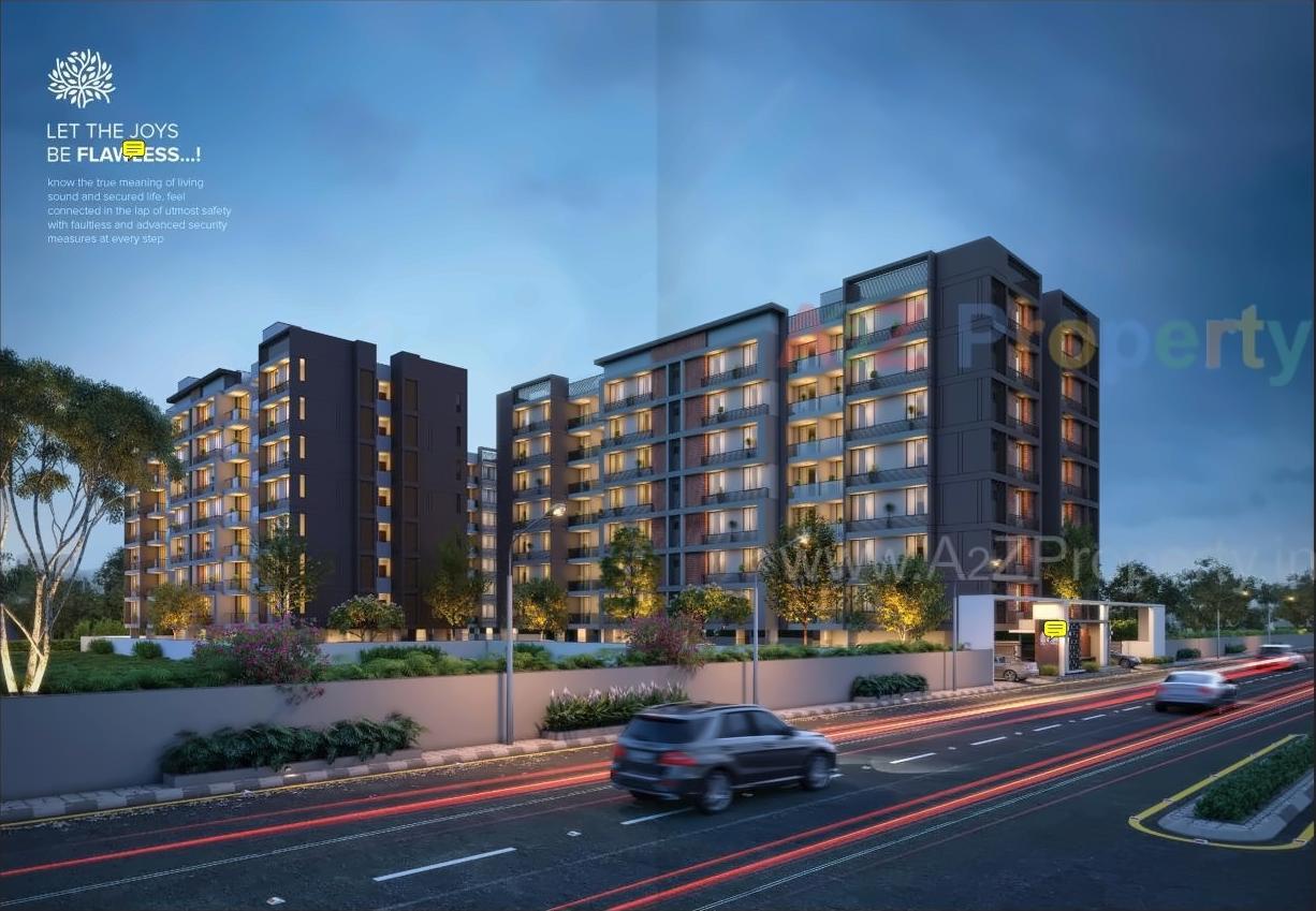 3D Elevation of real estate project Devgram Residency located at Chiloda, Gandhinagar, Gujarat