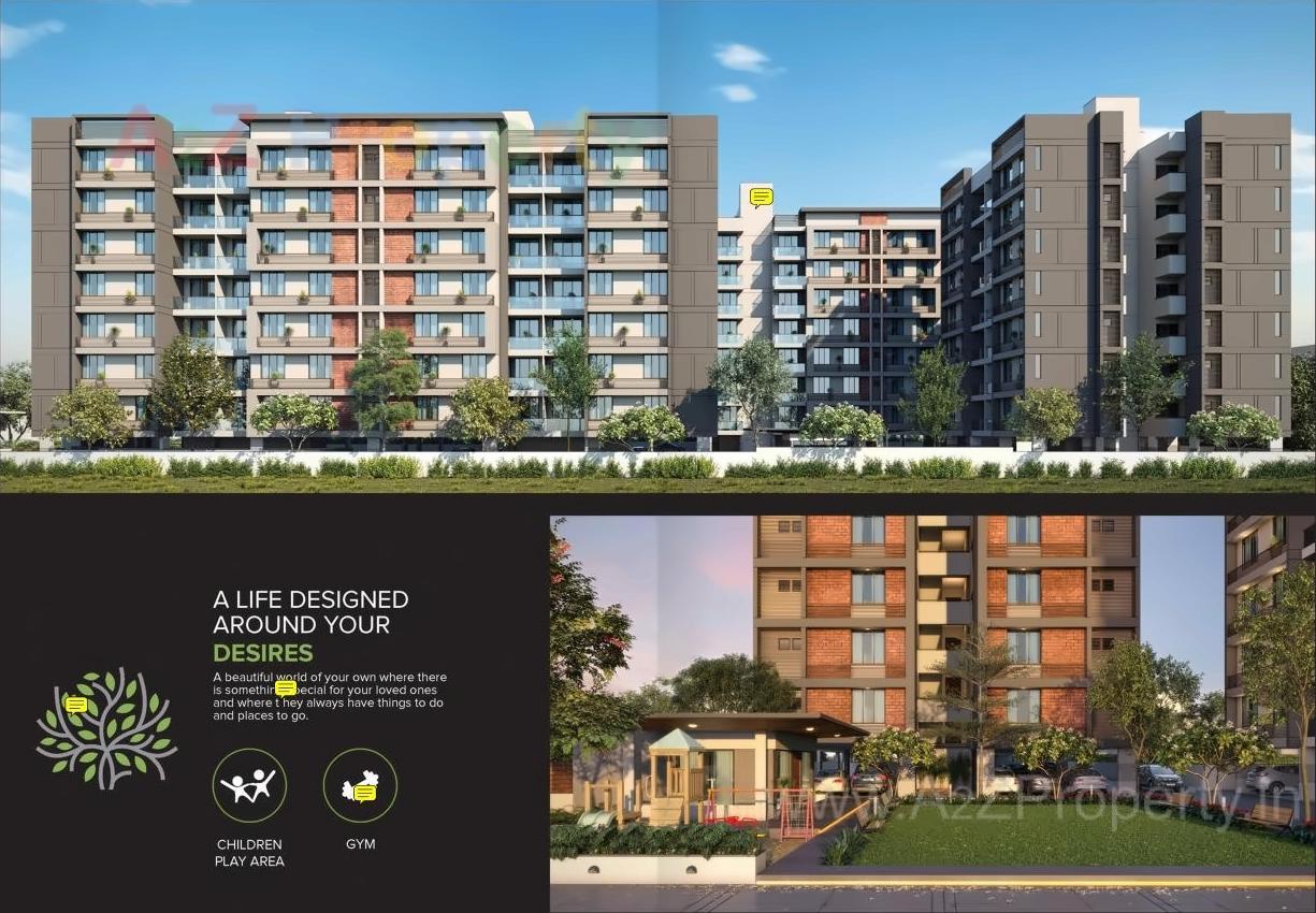 3D Elevation of real estate project Devgram Residency located at Chiloda, Gandhinagar, Gujarat