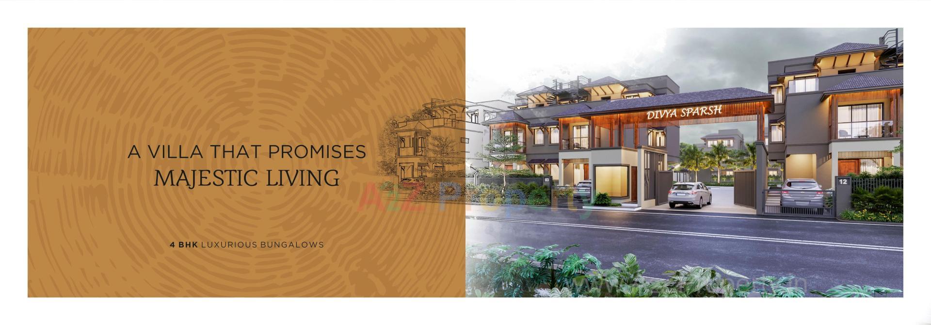 3D Elevation of real estate project Divya Sparsh located at Palaj, Gandhinagar, Gujarat