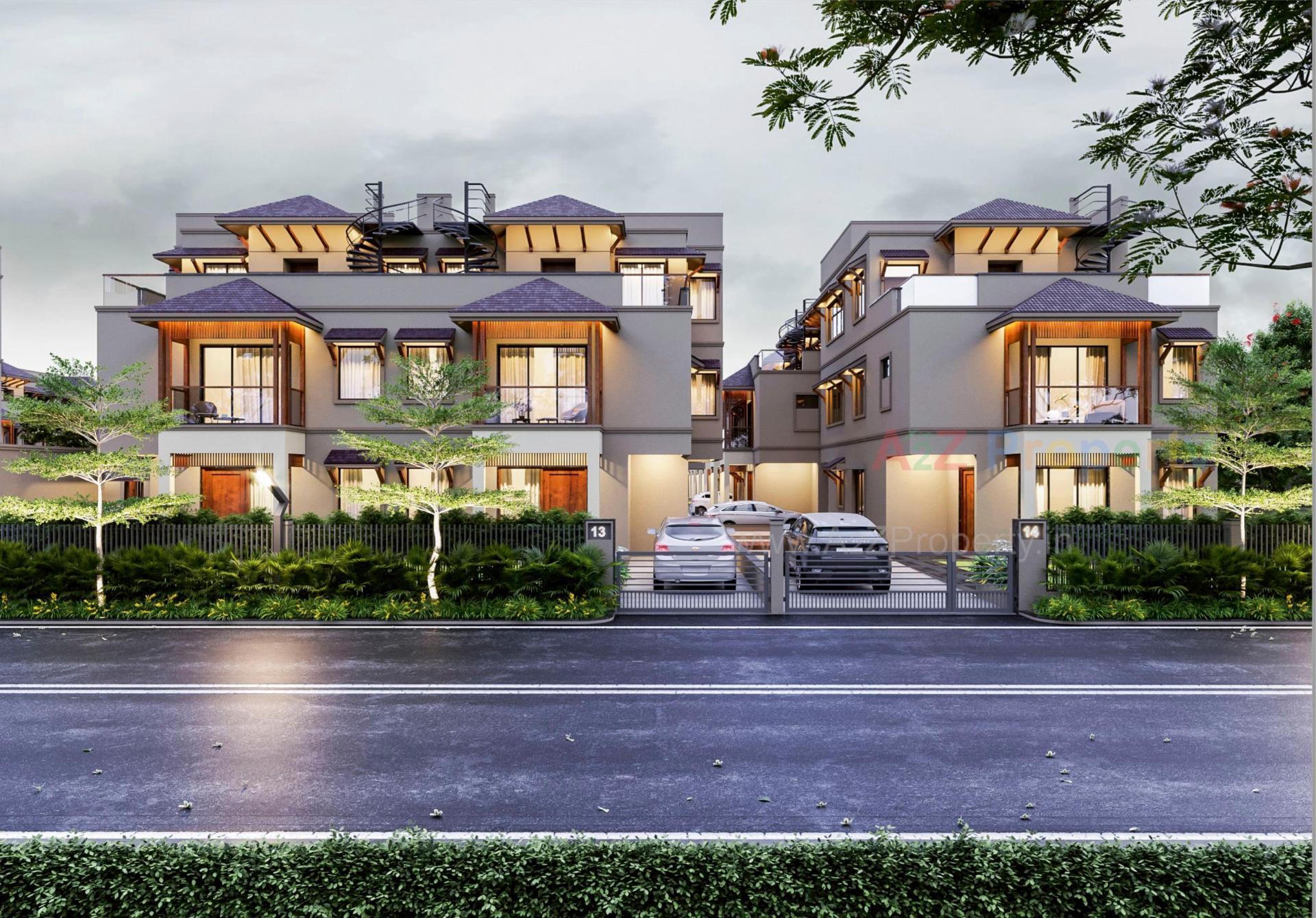 3D Elevation of real estate project Divya Sparsh located at Palaj, Gandhinagar, Gujarat