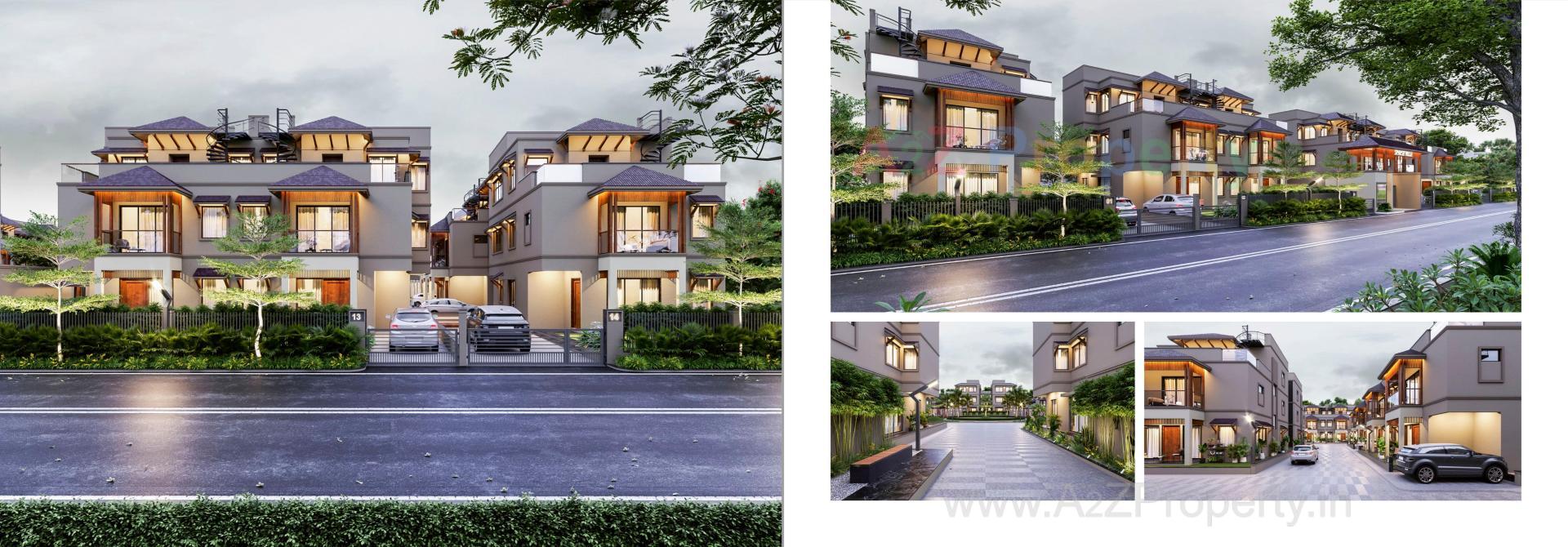 3D Elevation of real estate project Divya Sparsh located at Palaj, Gandhinagar, Gujarat