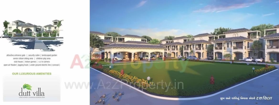 3D Elevation of real estate project Dutt Villa located at Kalol, Gandhinagar, Gujarat