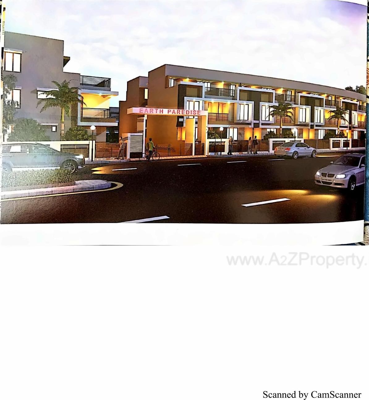 3D Elevation of real estate project Earth Paradise located at Tragad, Gandhinagar, Gujarat