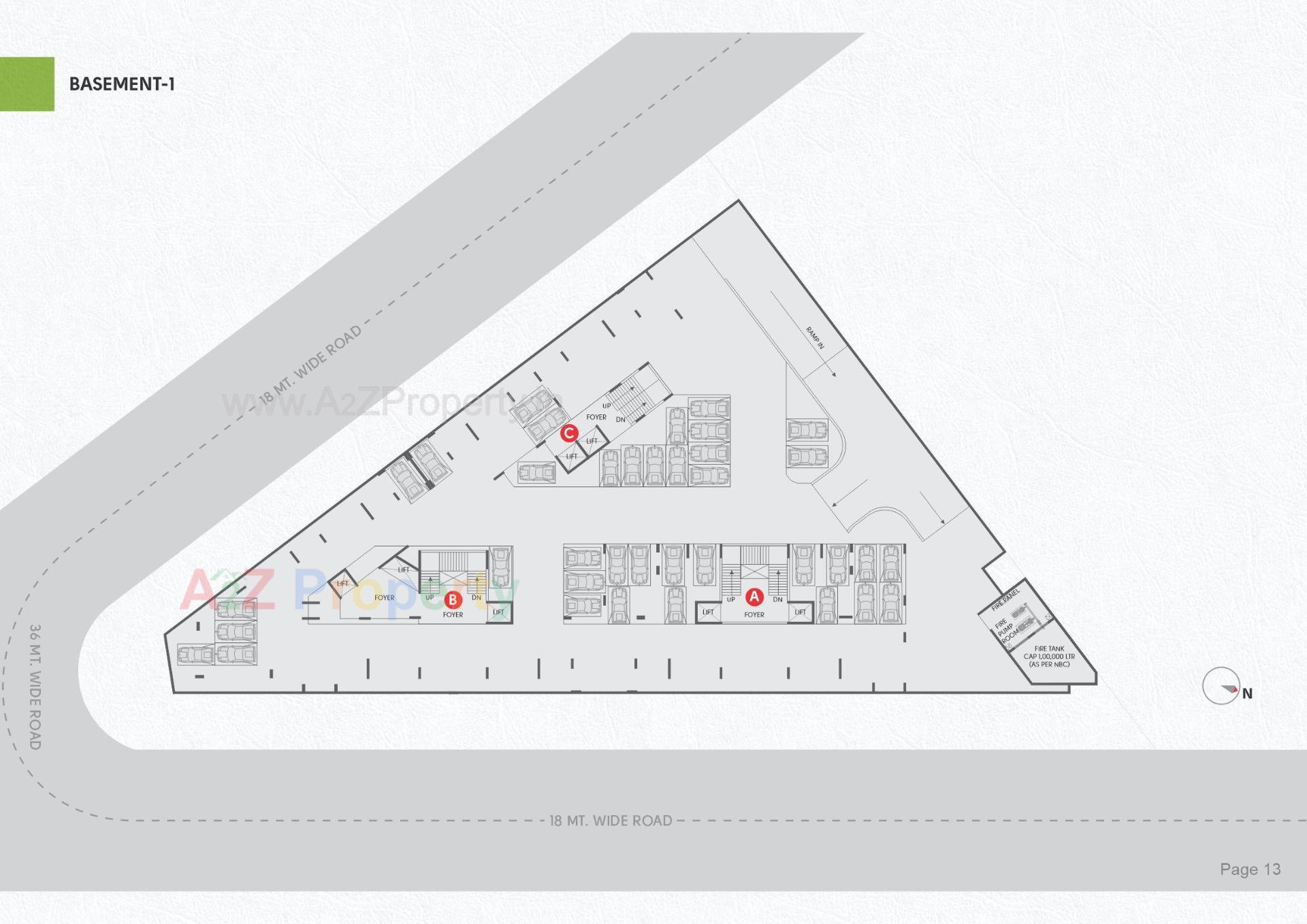 Layout of real estate project Ekarthone located at Por, Gandhinagar, Gujarat