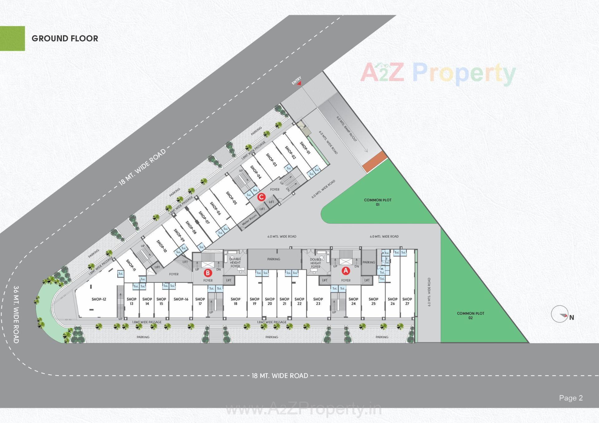 Layout of real estate project Ekarthone located at Por, Gandhinagar, Gujarat