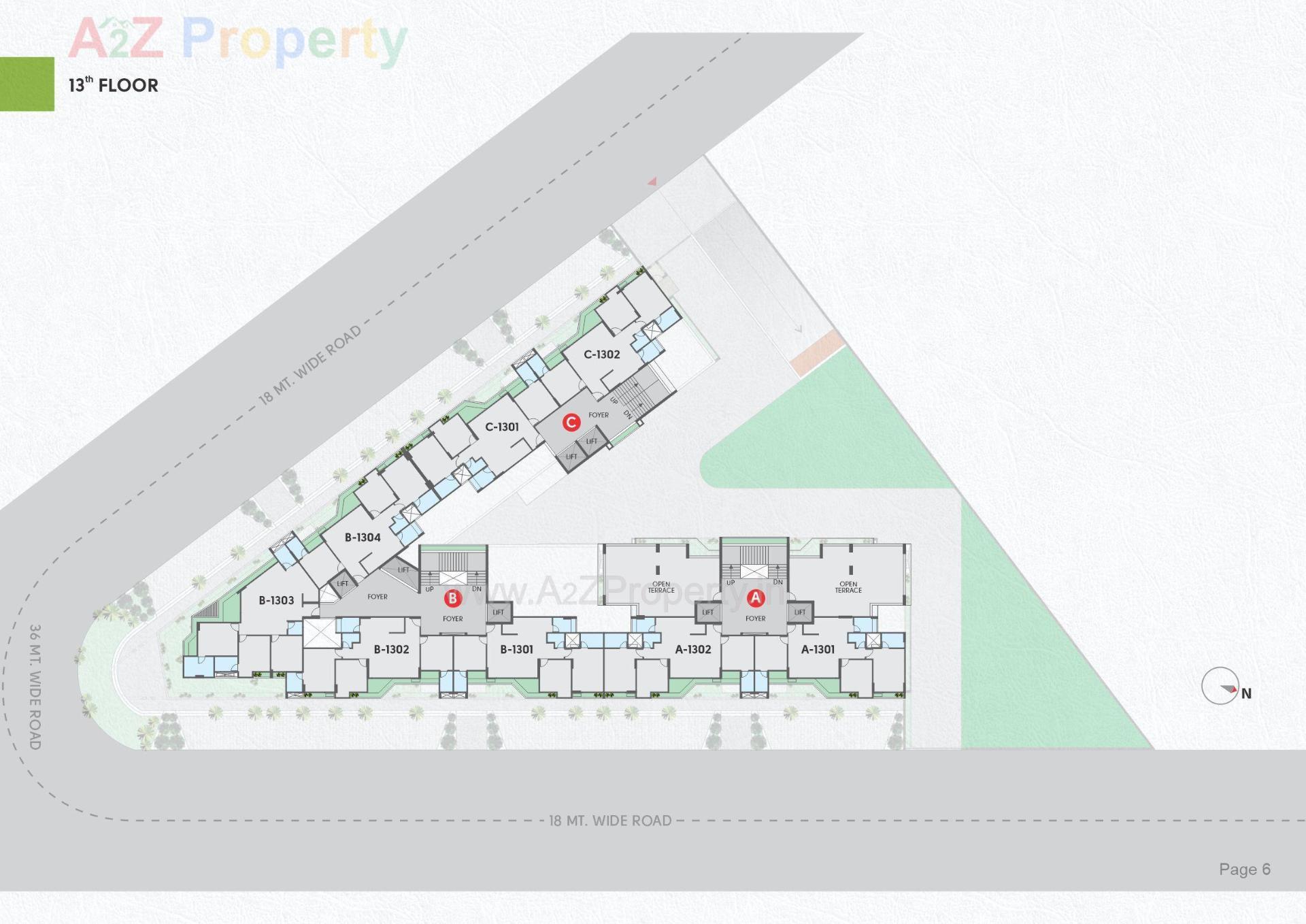 Layout of real estate project Ekarthone located at Por, Gandhinagar, Gujarat