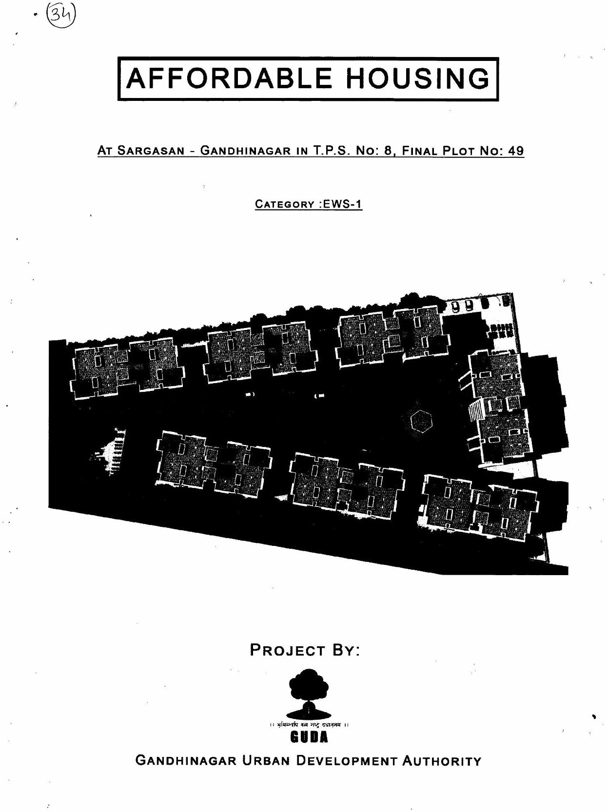 Layout of real estate project Ews located at Sargasan, Gandhinagar, Gujarat