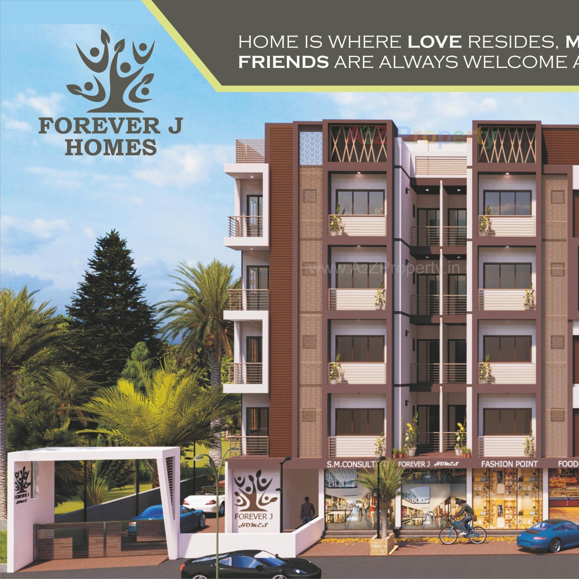3D Elevation of real estate project Forever J Homes located at Pethapur, Gandhinagar, Gujarat