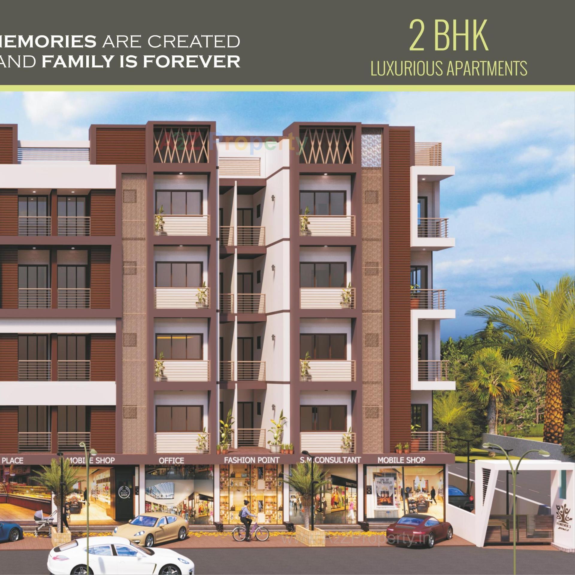 3D Elevation of real estate project Forever J Homes located at Pethapur, Gandhinagar, Gujarat