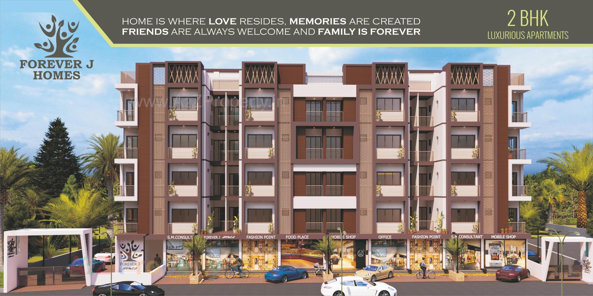 3D Elevation of real estate project Forever J Homes located at Pethapur, Gandhinagar, Gujarat