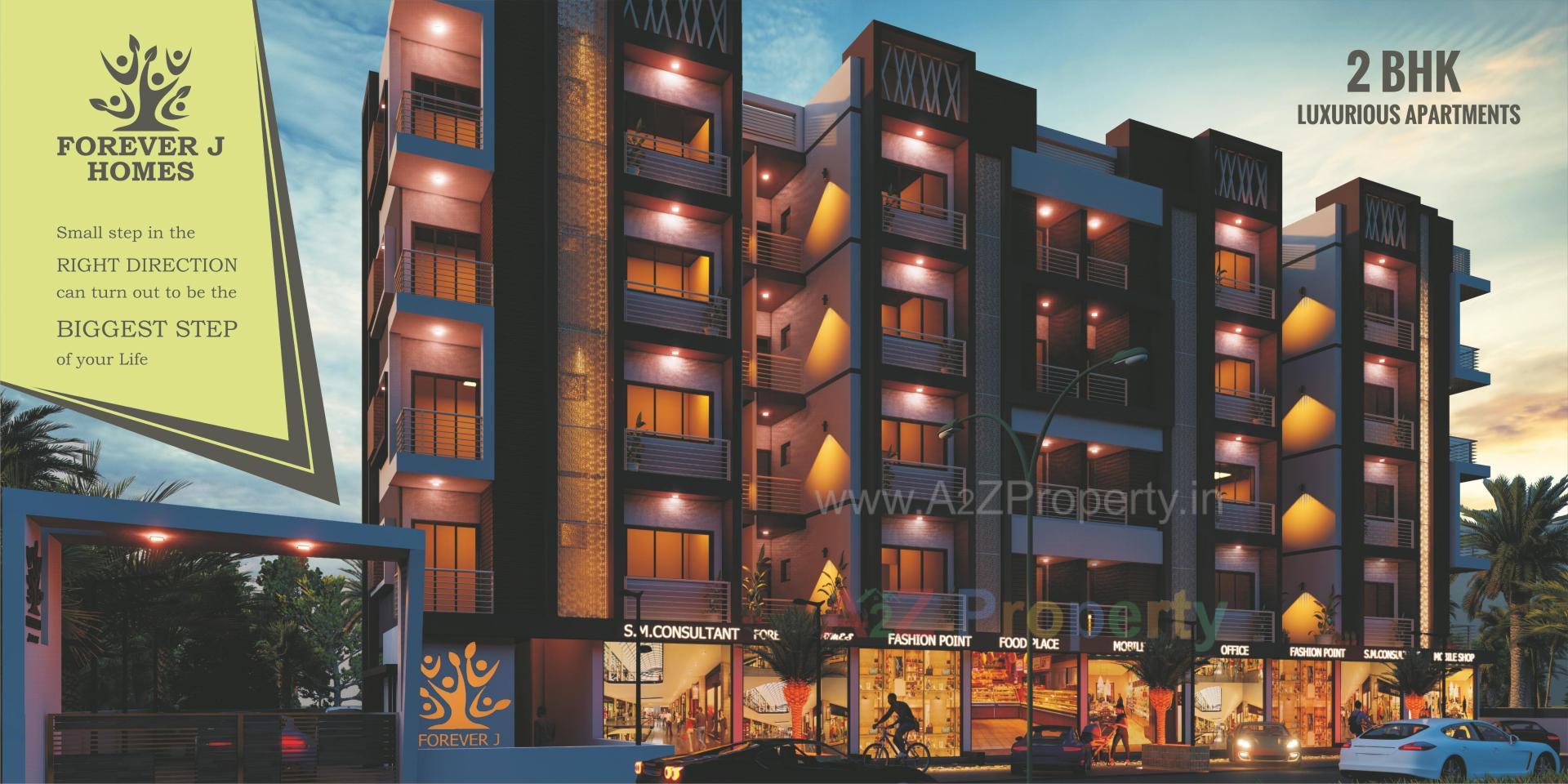 3D Elevation of real estate project Forever J Homes located at Pethapur, Gandhinagar, Gujarat