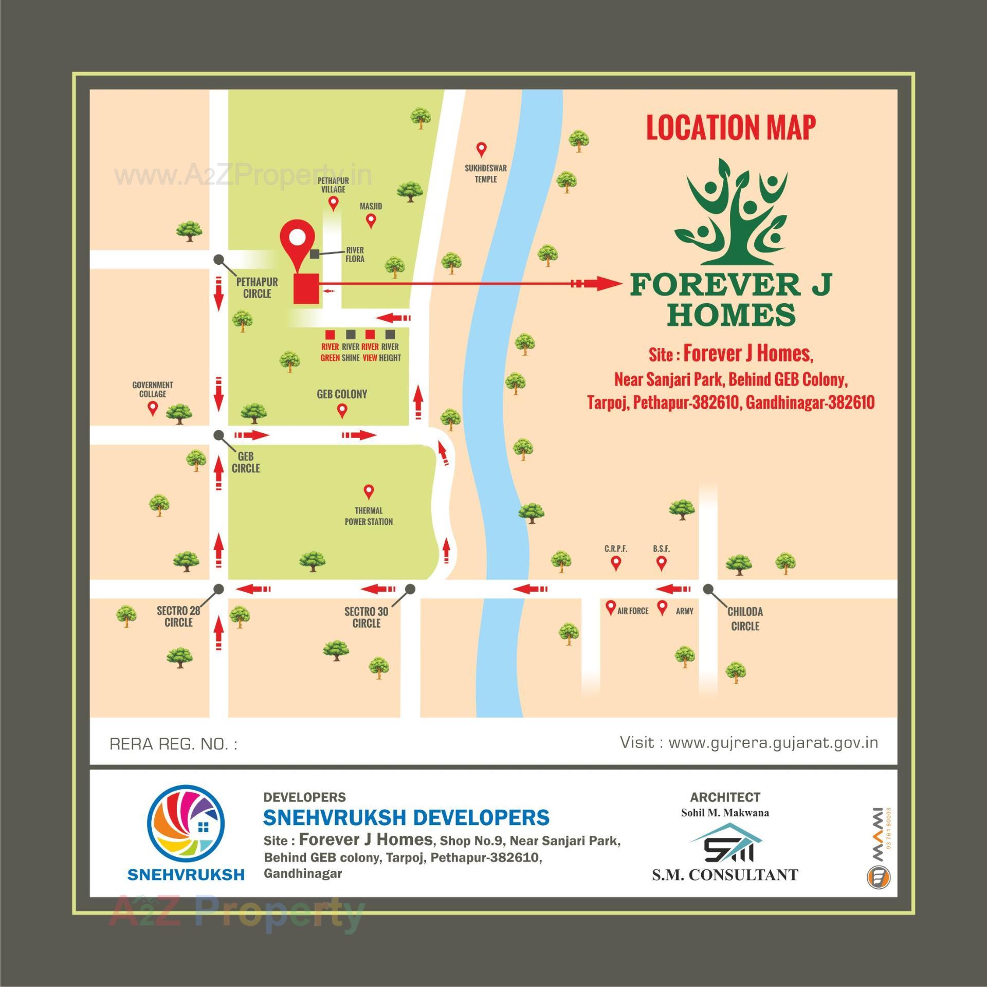  of real estate project Forever J Homes located at Pethapur, Gandhinagar, Gujarat