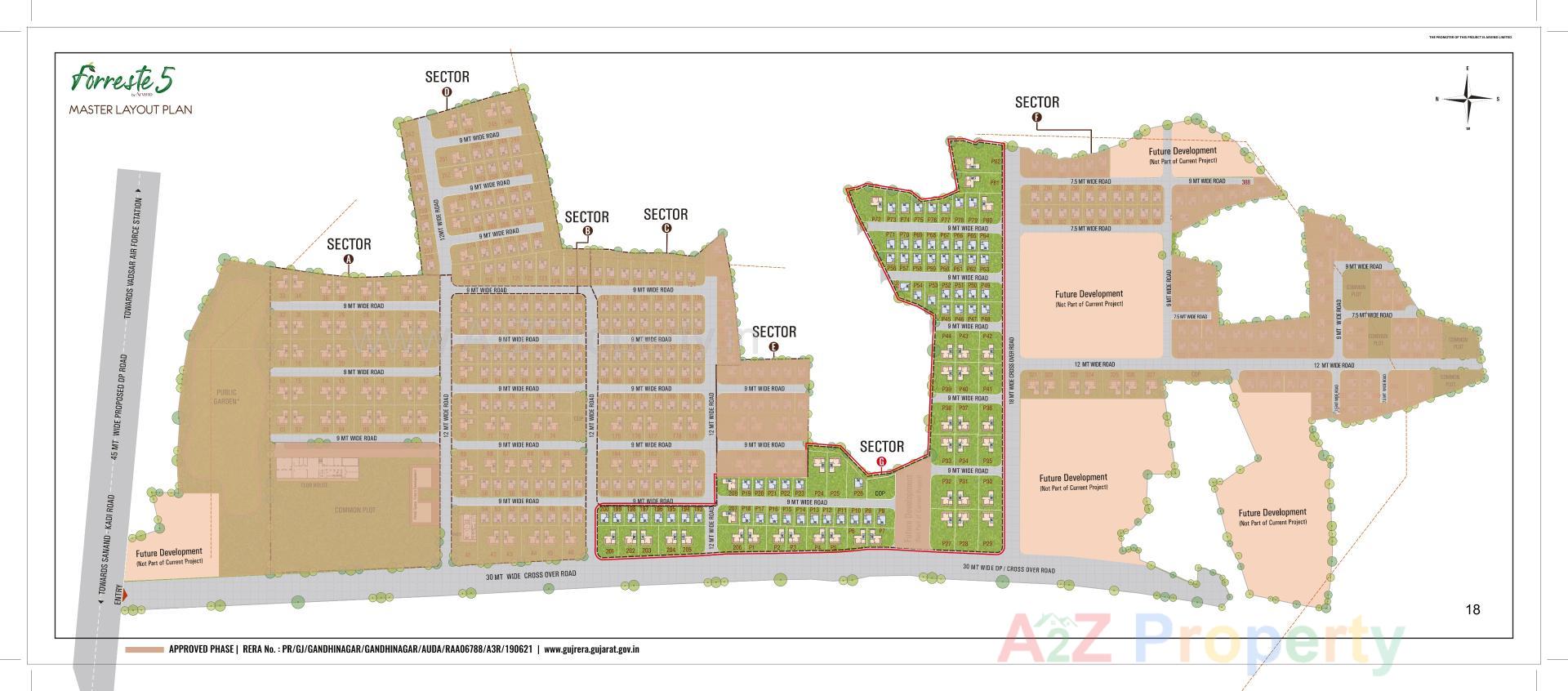Layout of real estate project Forreste located at Jethlaj, Gandhinagar, Gujarat