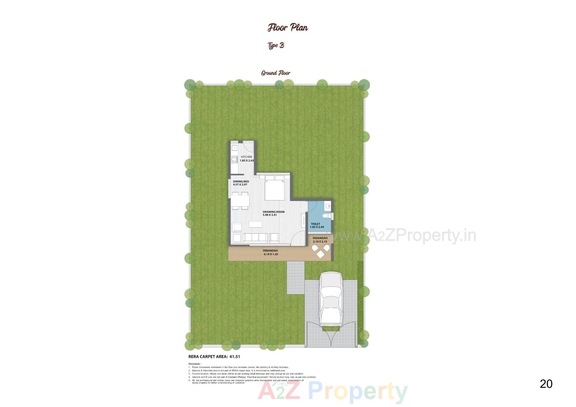 Layout of real estate project Forreste located at Jethlaj, Gandhinagar, Gujarat