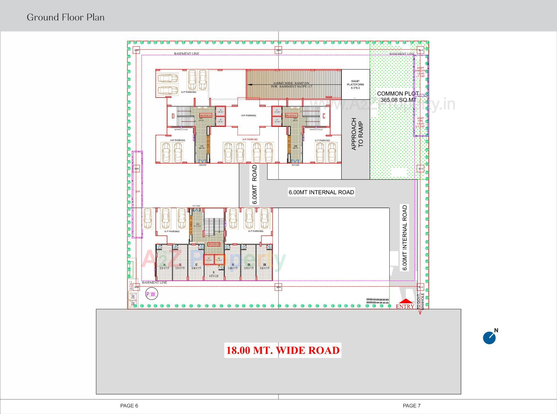 Layout of real estate project Fortune located at Vavol, Gandhinagar, Gujarat