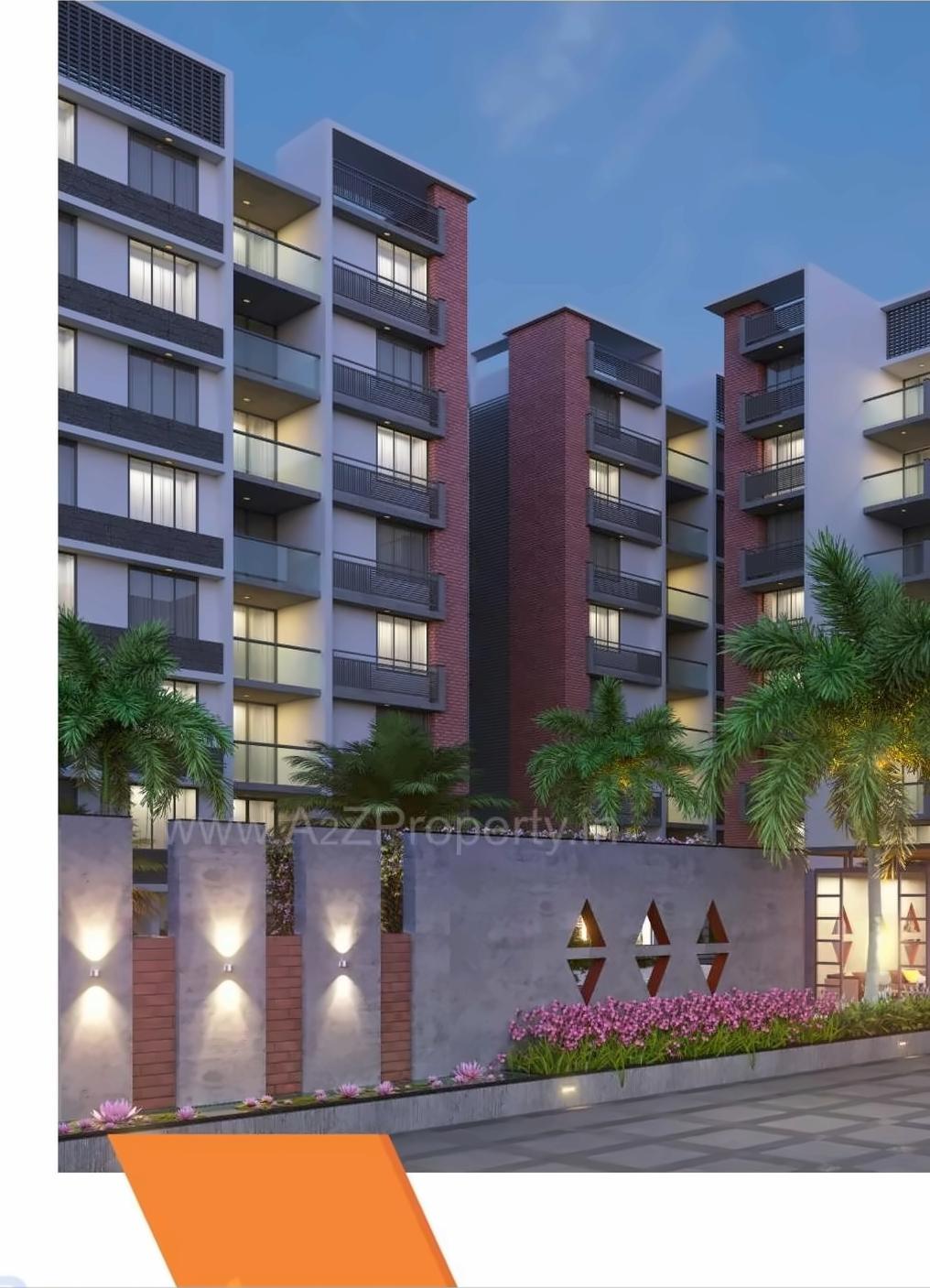 3D Elevation of real estate project Fortune Atlantis located at Kudasan, Gandhinagar, Gujarat